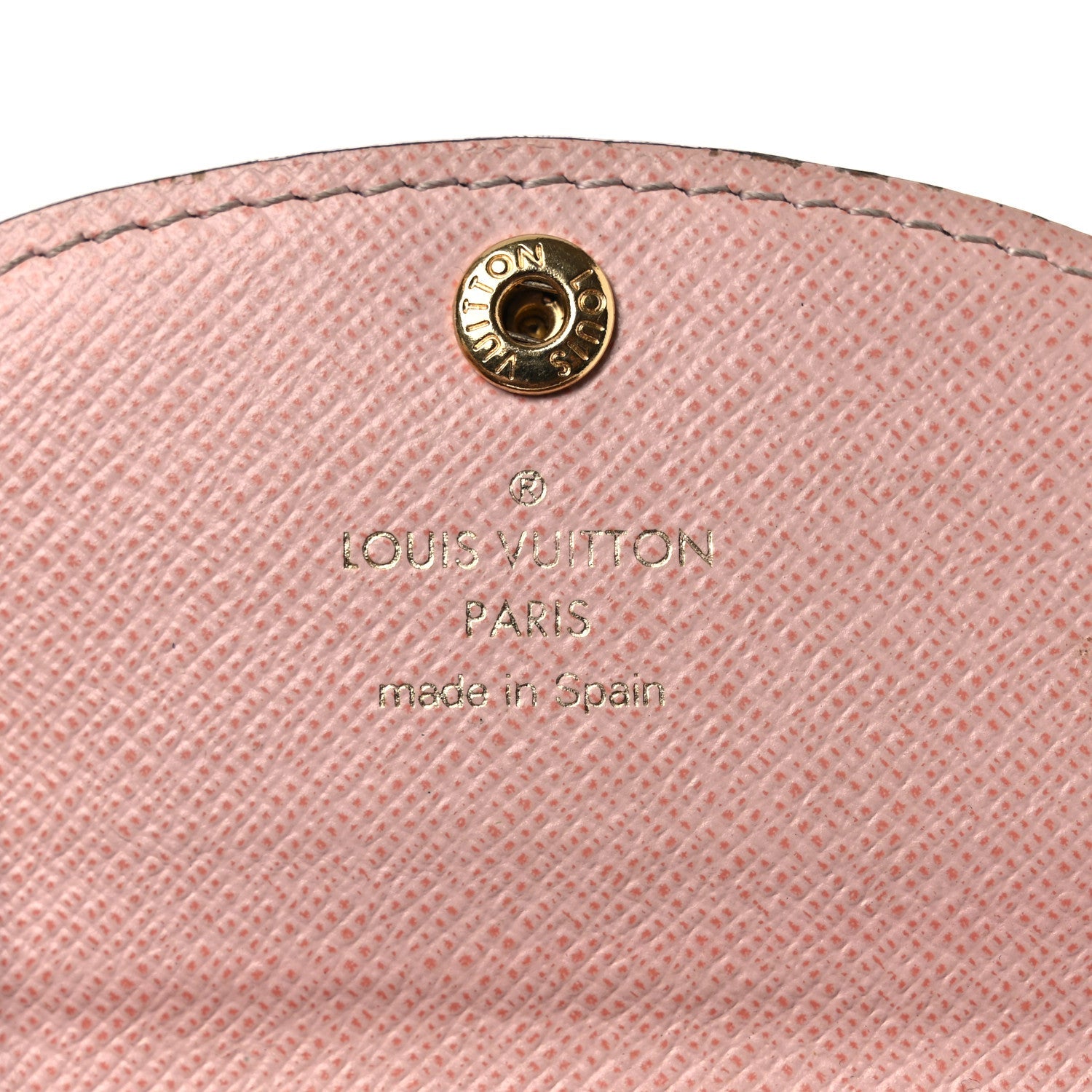 Damier Ebene Rosalie Coin Purse Rose Ballerine