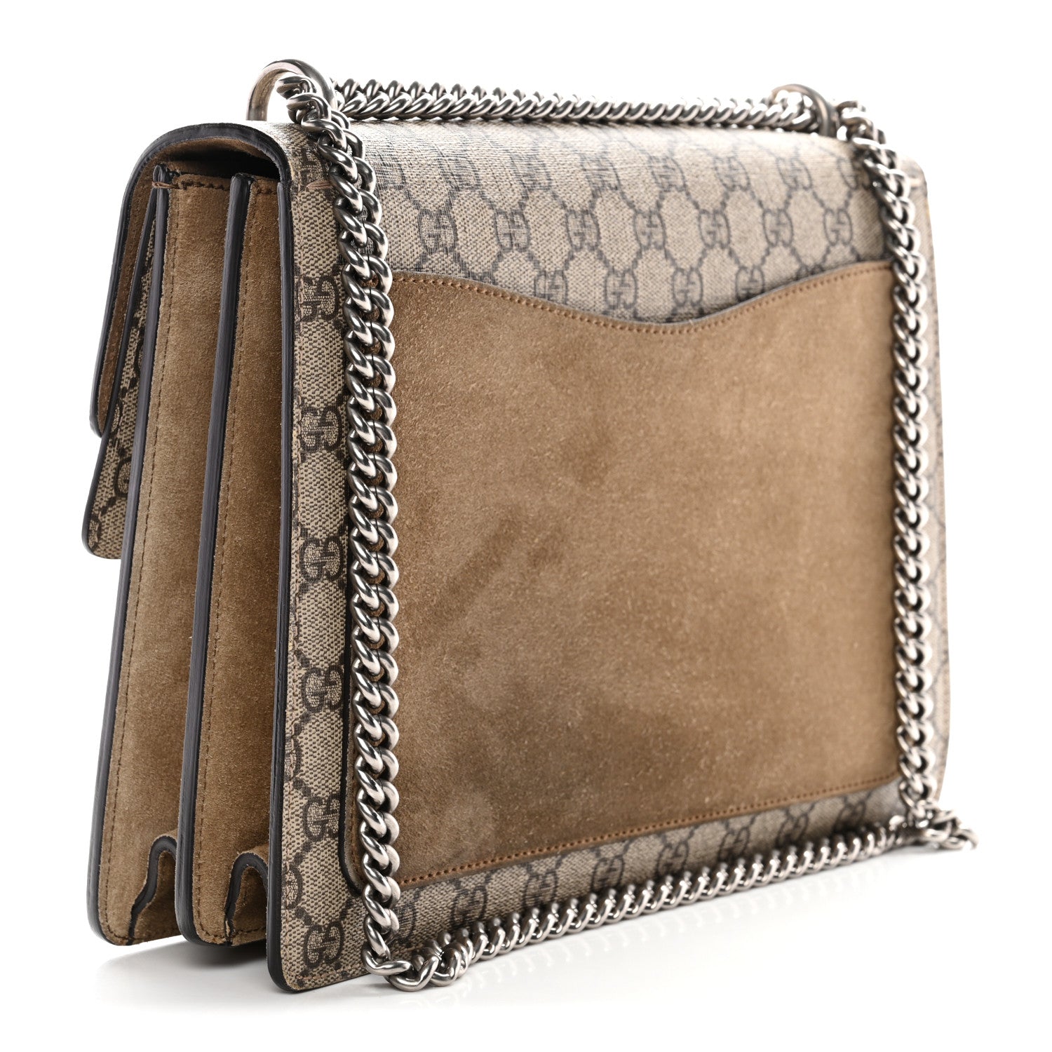 GG Supreme Monogram Medium Dionysus Shoulder Bag Taupe