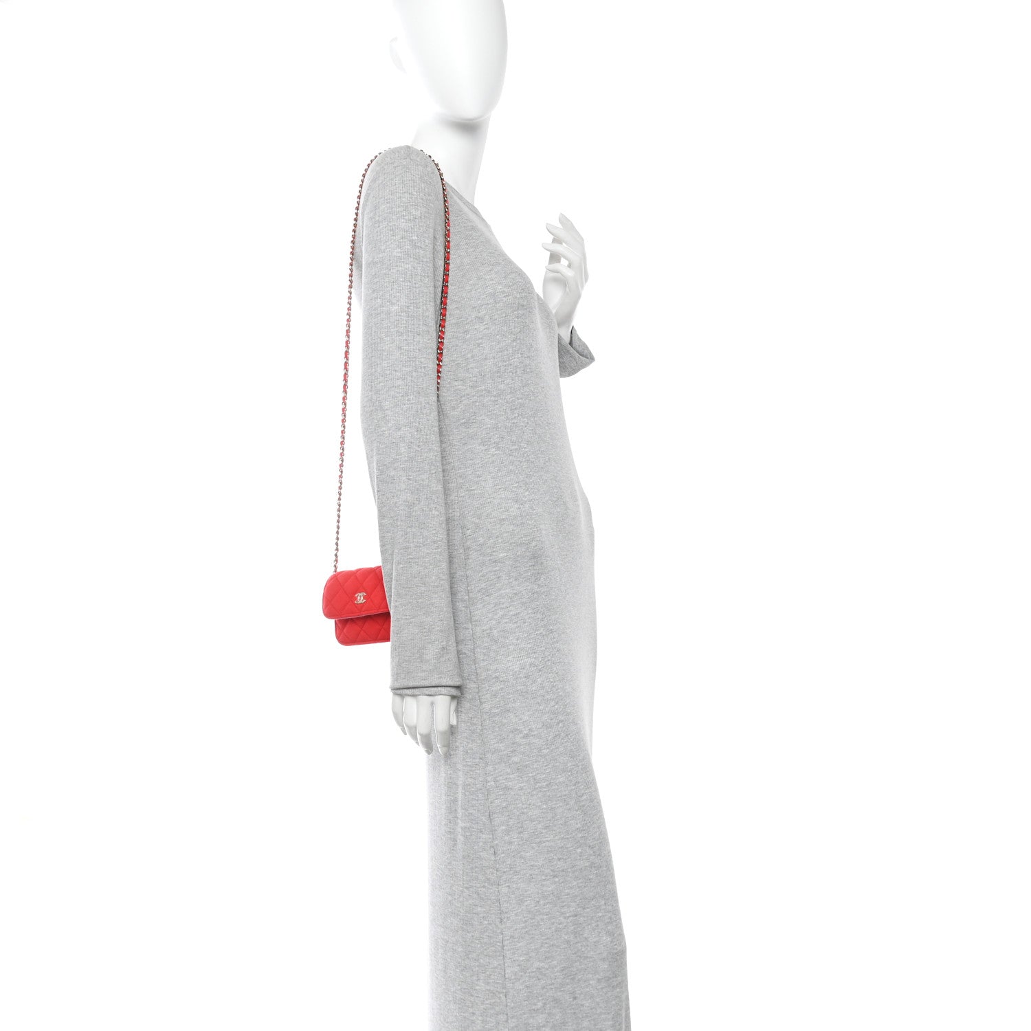 Jersey Quilted Micro Mini Flap Red