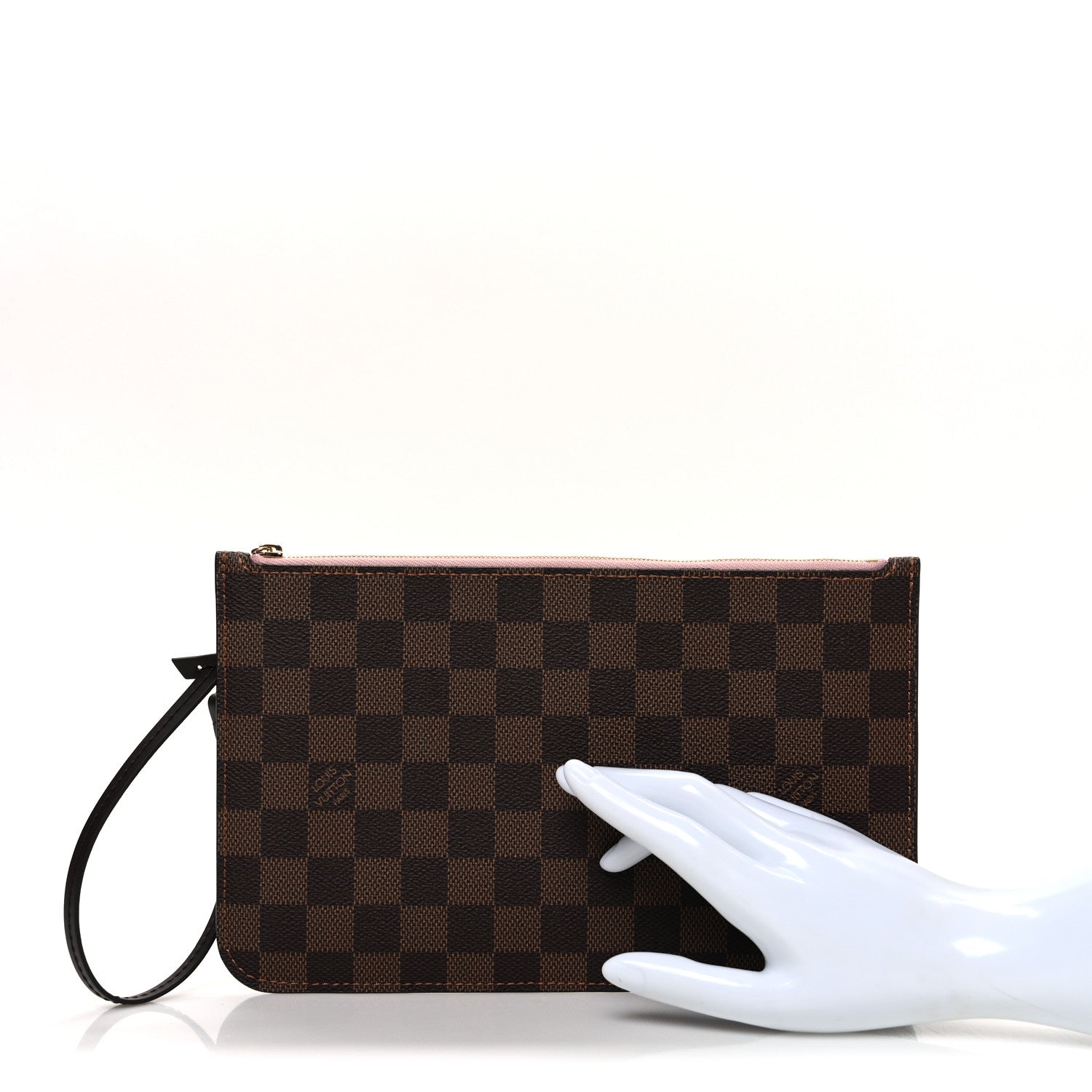 Damier Ebene Neverfull MM GM Pochette Rose Ballerine