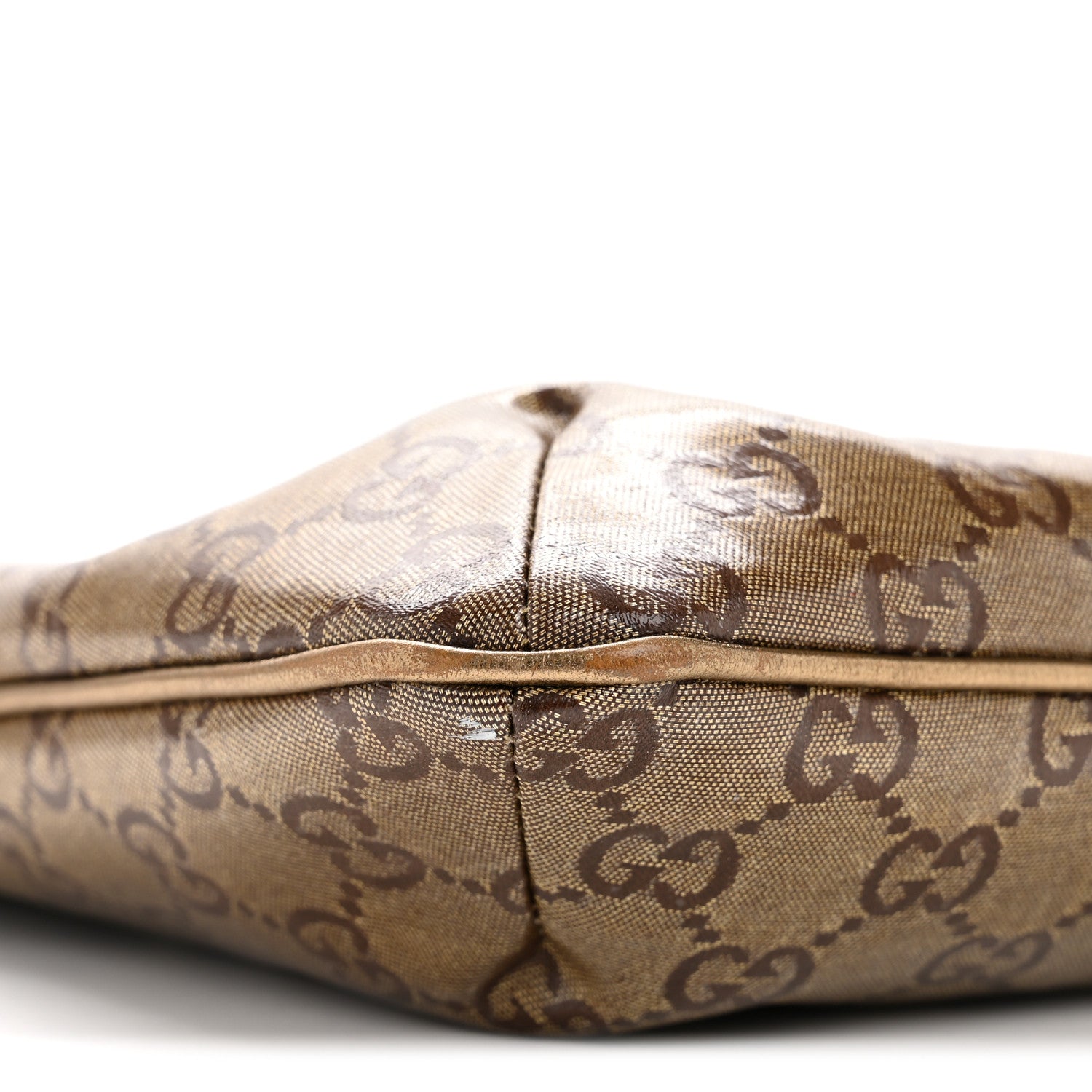 Crystal Monogram Web Small Flat Messenger Crossbody Bronze