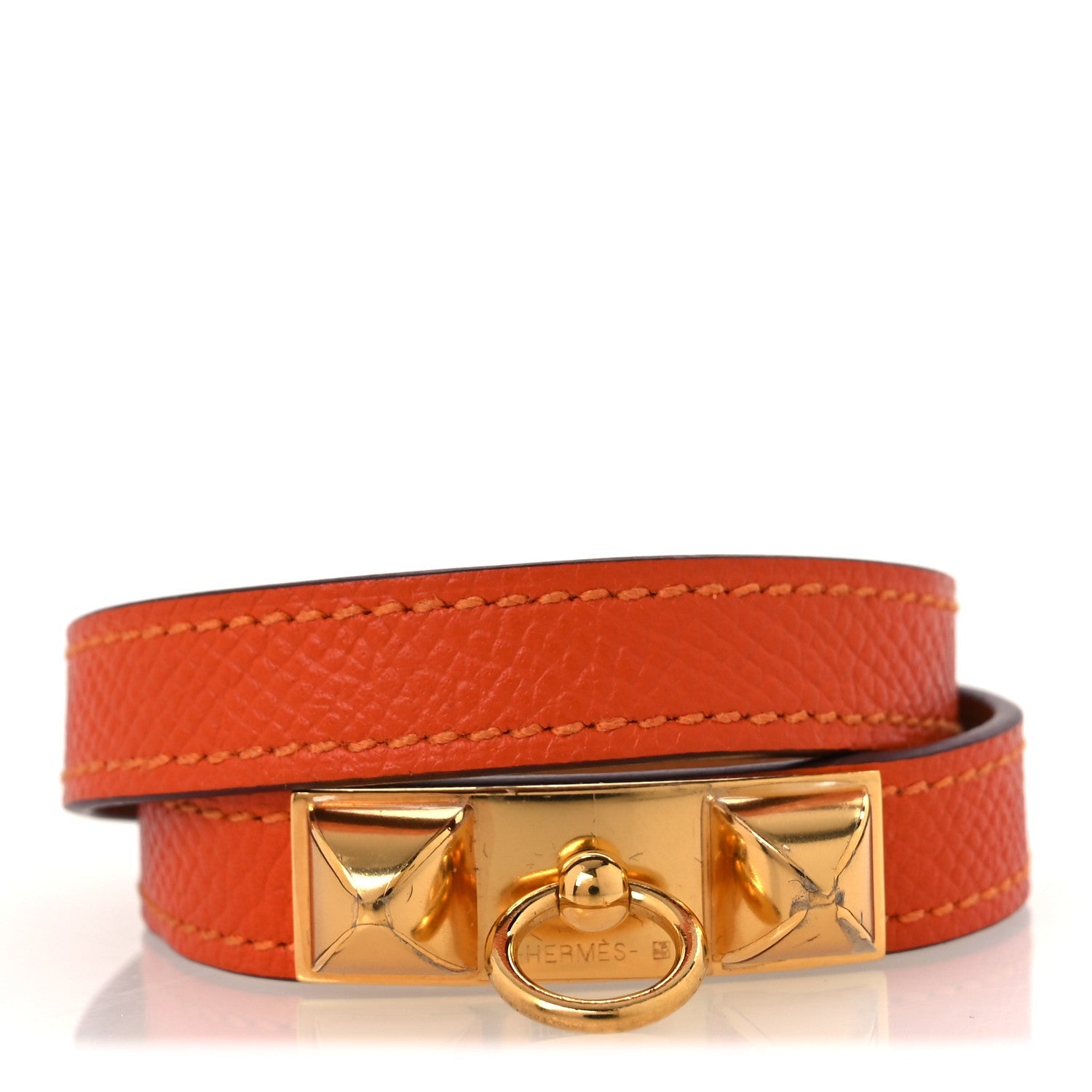 Epsom Rivale Double Tour Bracelet S Orange