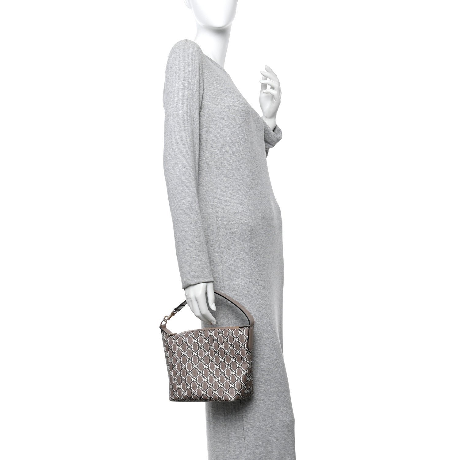 GG Shadow Monogram Super Mini Ophidia Shoulder Bag Taupe
