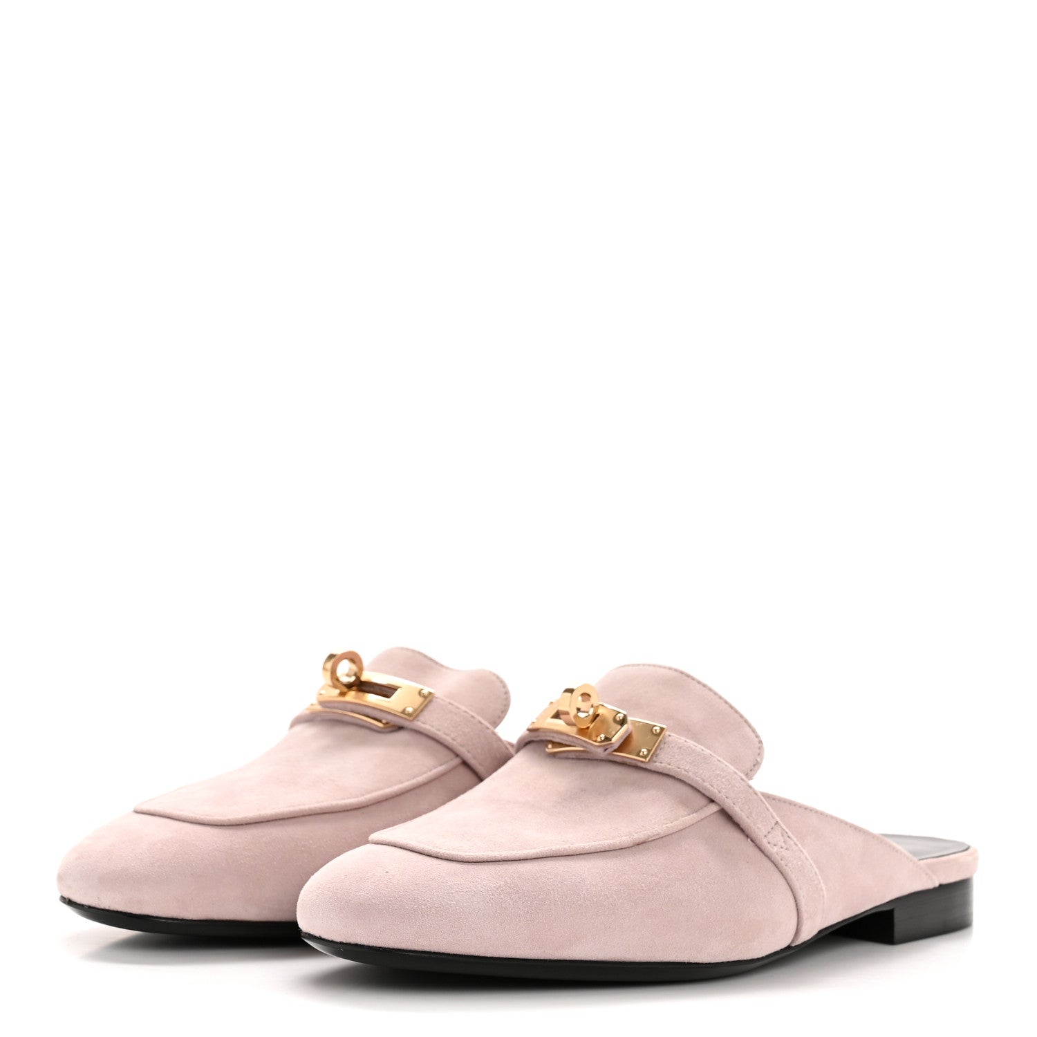 Suede Goatskin Oz Mules 35.5 Rose Porcelaine