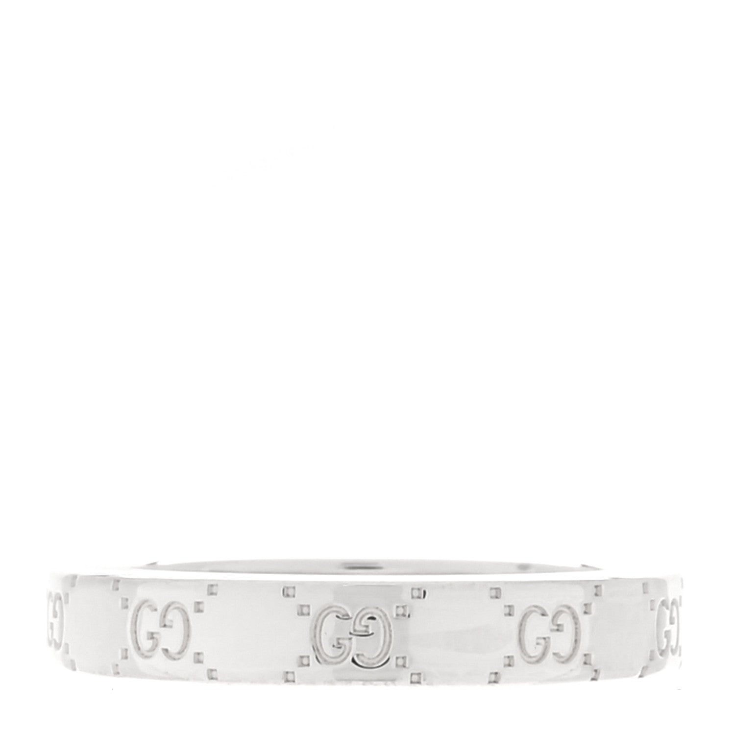 Sterling Silver Signature GG Narrow Band Ring 58 8.25