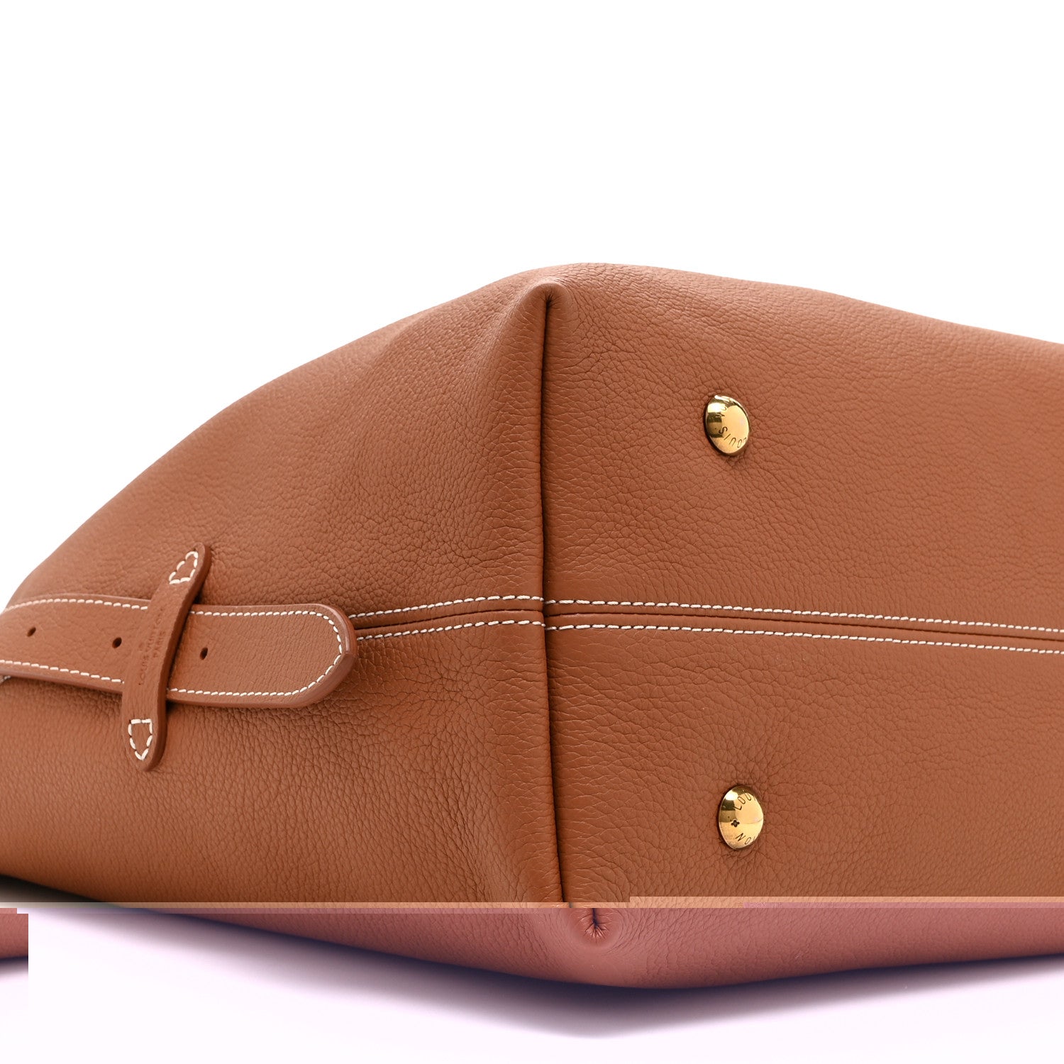 Grained Calfskin Low Key Hobo MM Cognac