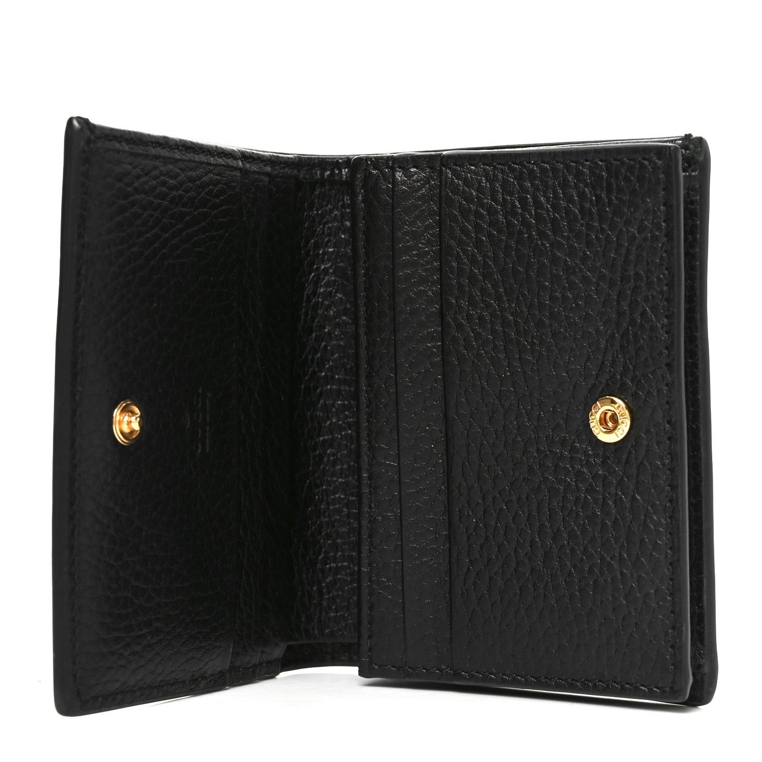 Dollar Calfskin GG Supreme Monogram GG Marmont Card Case Black Beige Ebony