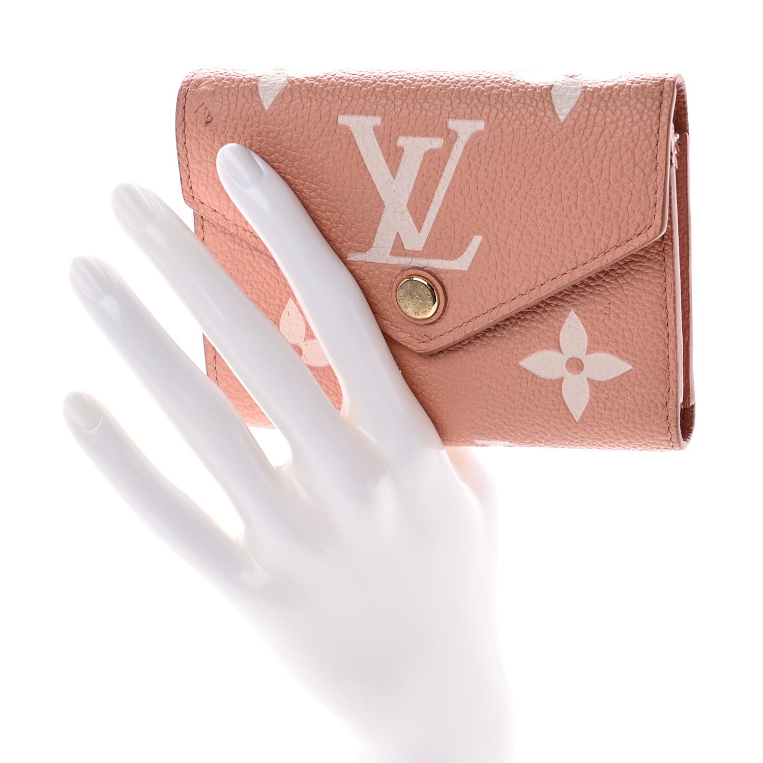 Empreinte Monogram Giant Victorine Wallet Rose Trianon Creme