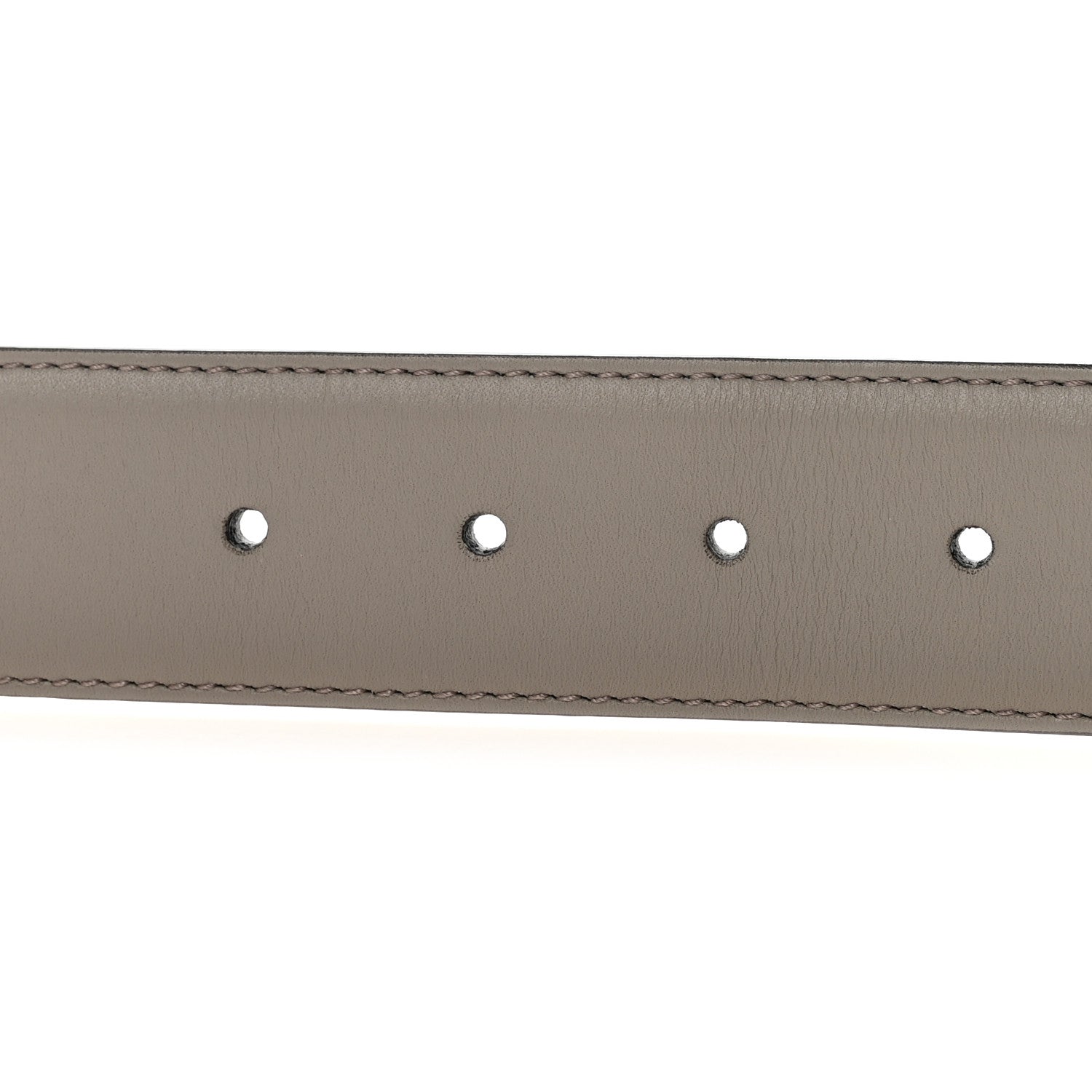 Moon Calfskin Interlocking G 37mm Belt 80 32 Storm Grey