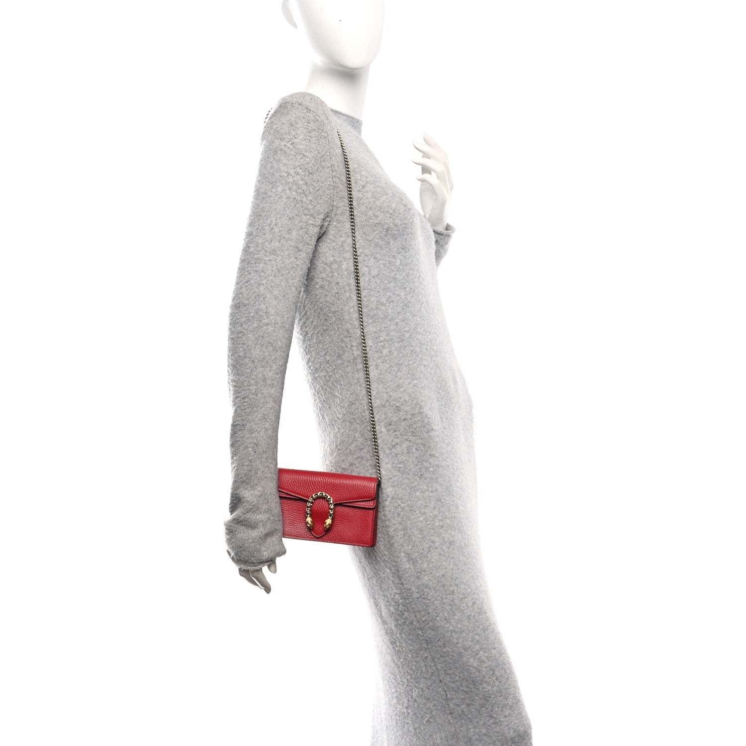 Calfskin Super Mini Dionysus Shoulder Bag Hibiscus Red