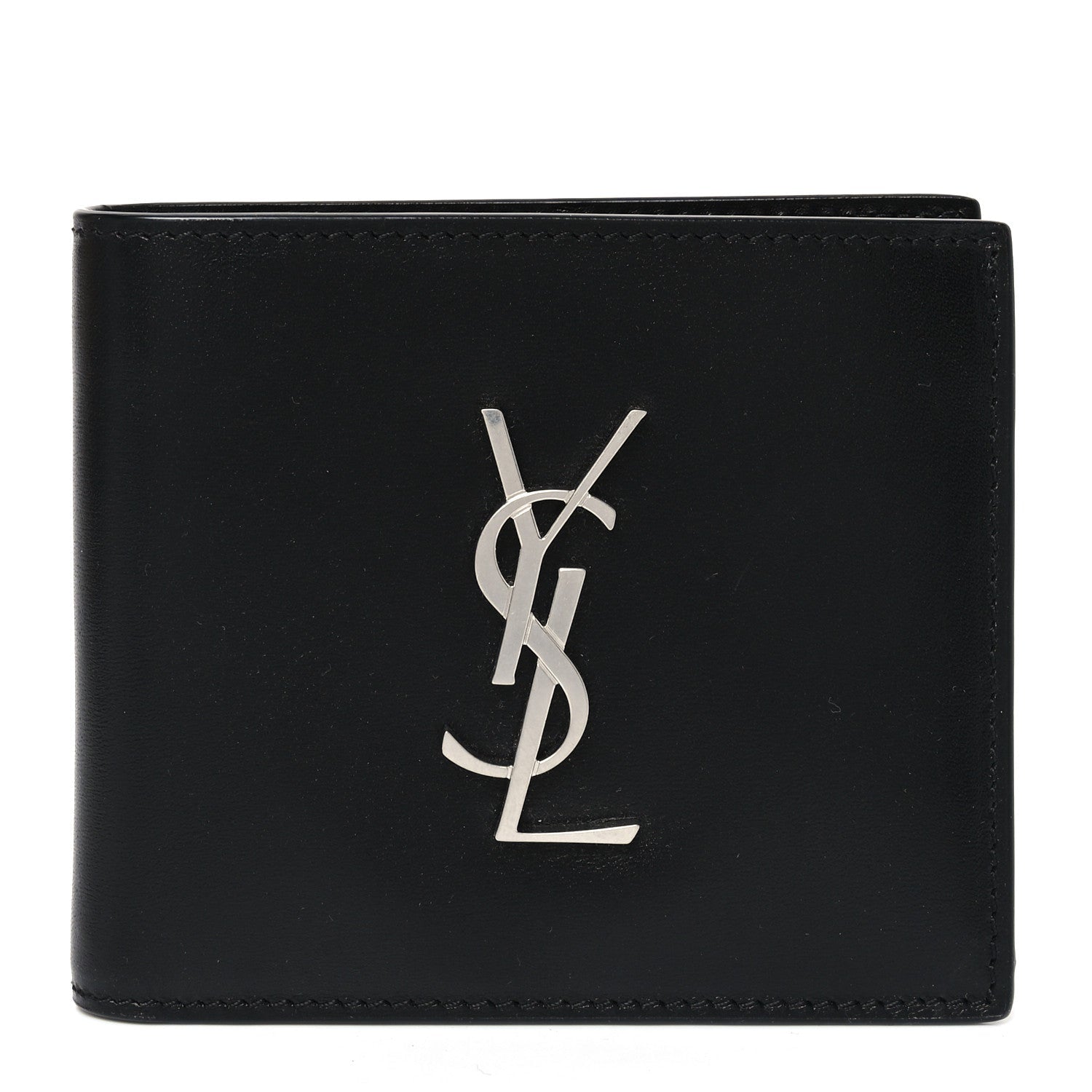 Smooth Calfskin Monogram East West Wallet Black
