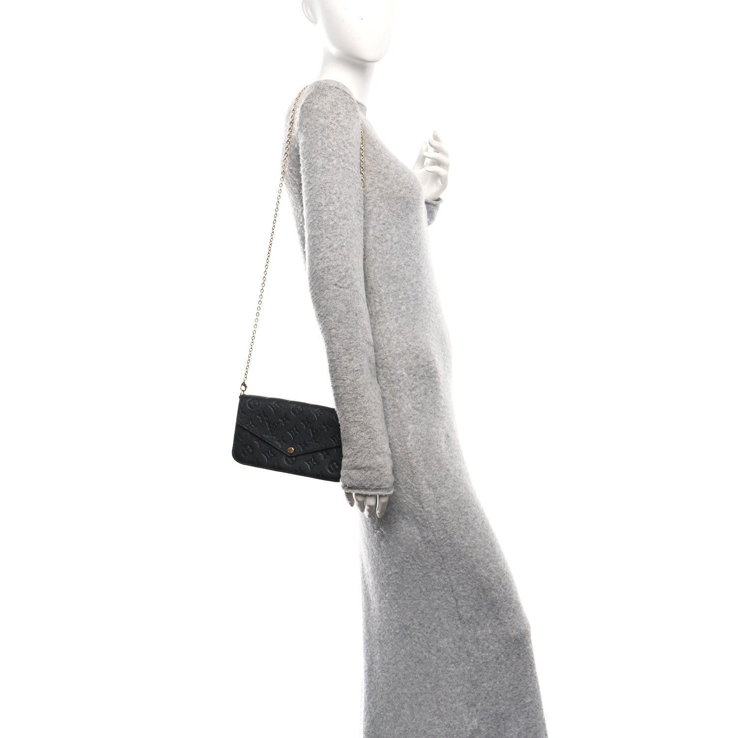 Empreinte Pochette Felicie Chain Wallet Black