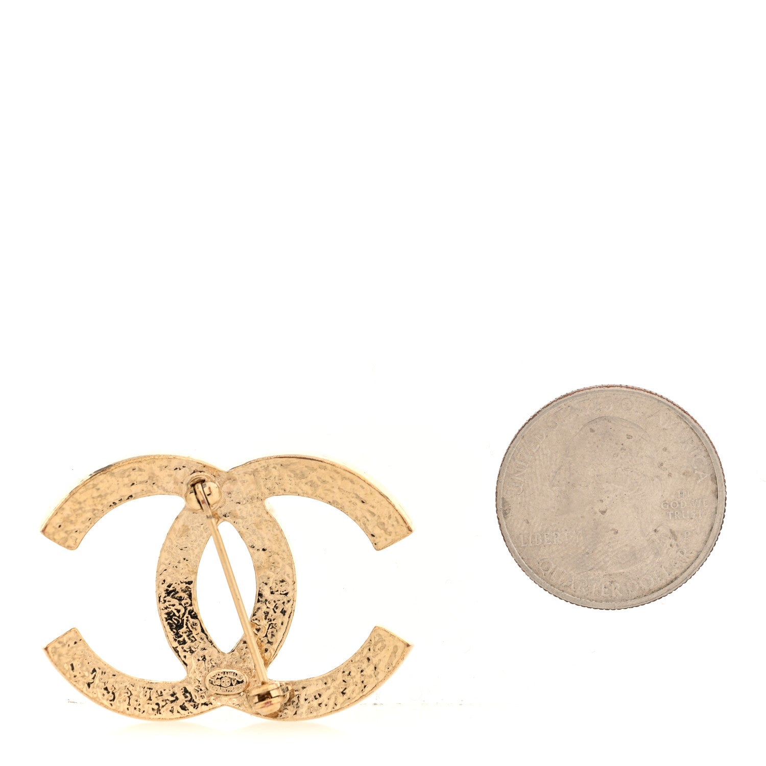 Pearl CC Brooch Gold