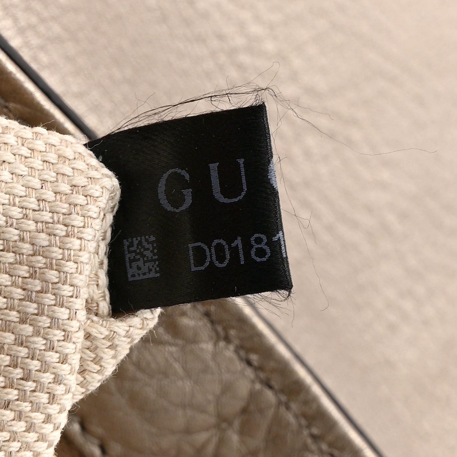Metallic Pebbled Calfskin Medium Soho Flap Crossbody Golden Beige