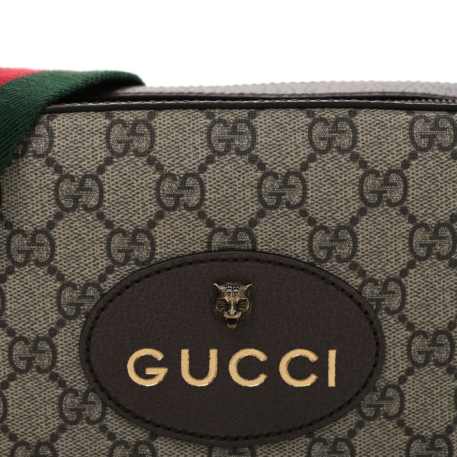 GG Supreme Monogram Web Neo Vintage Shoulder Bag Beige New Acero Crop