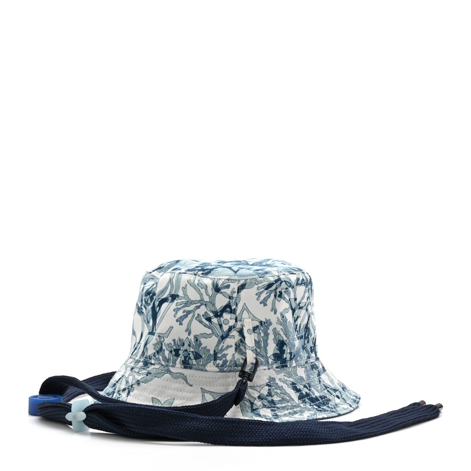 Cotton LV Play Monogram Aquagarden Reversible Bucket Hat Blue