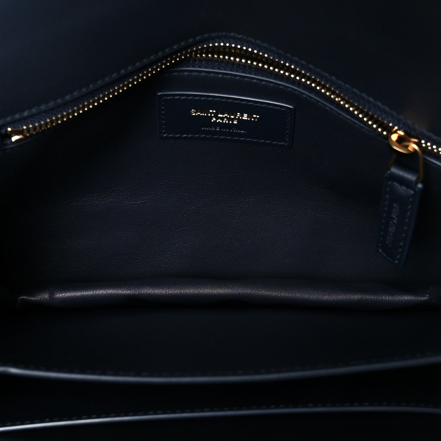 Lambskin Quilted Le Maillon Satchel Marine