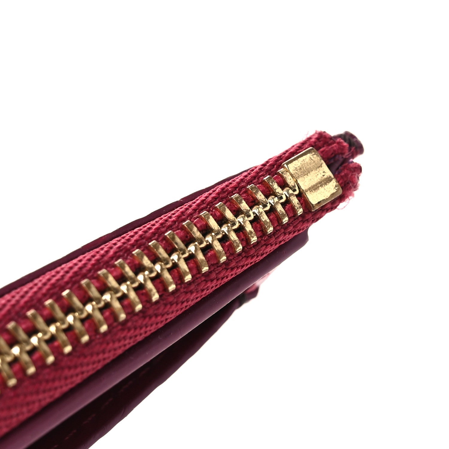 Monogram Zipped Card Holder Fuchsia