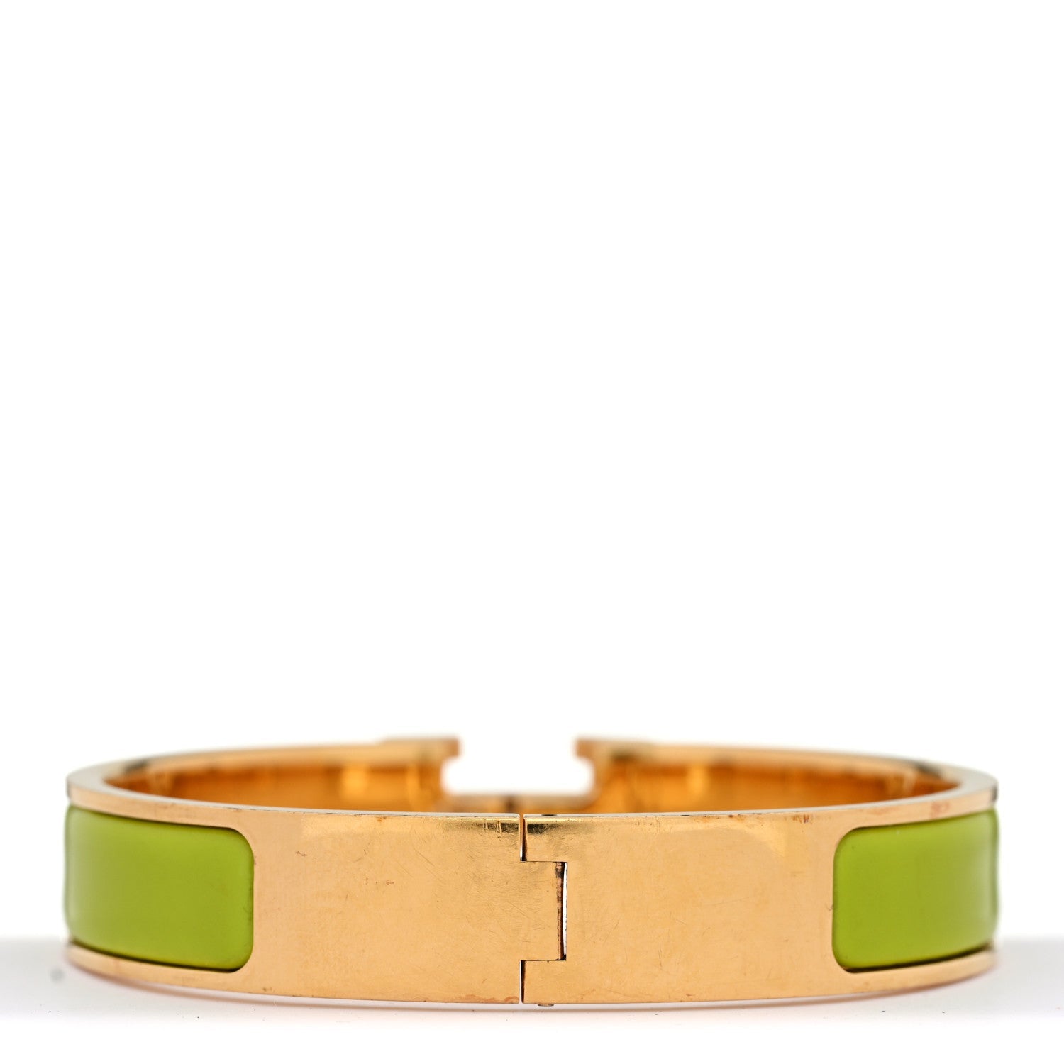 Enamel Narrow Clic Clac H Bracelet GM Anis