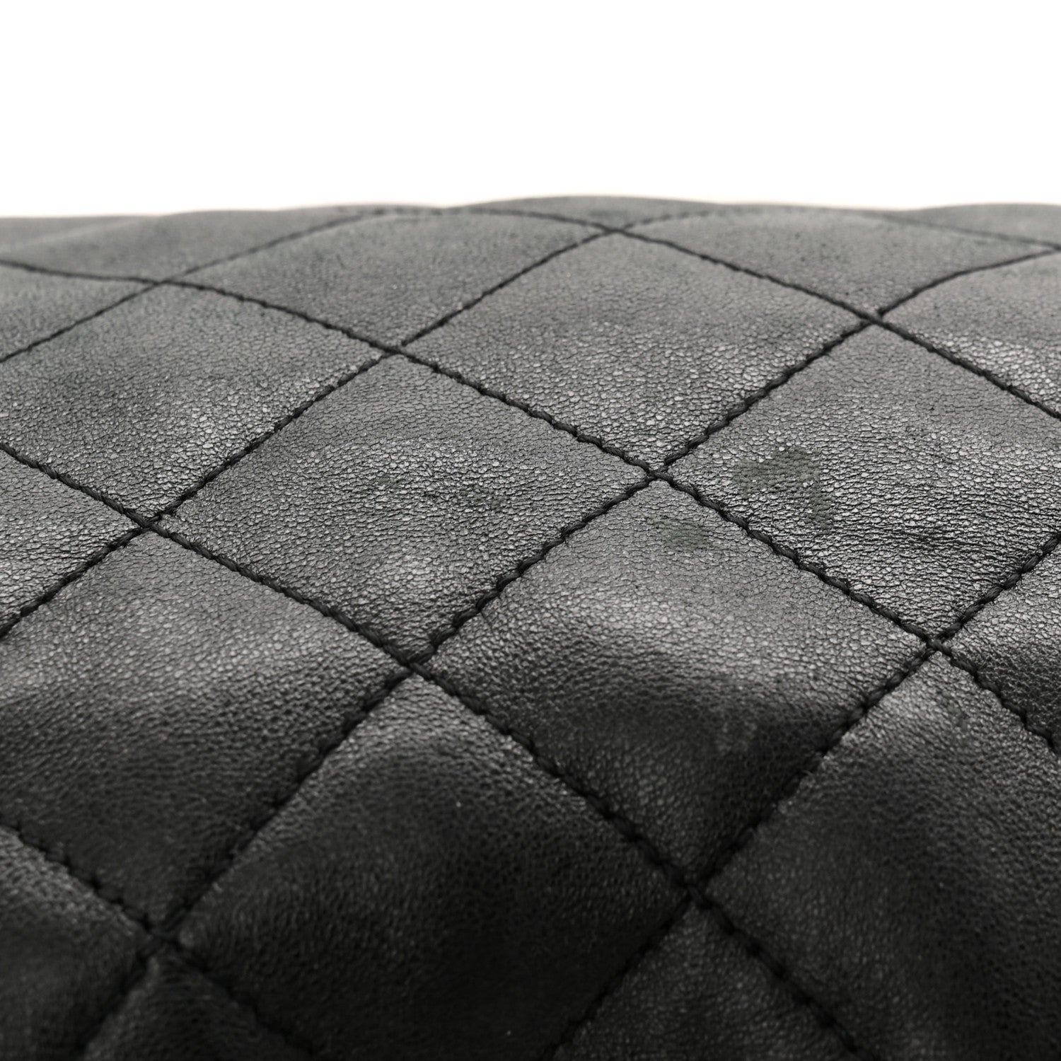 Lambskin Quilted Maxi Icare Shopping Tote Black
