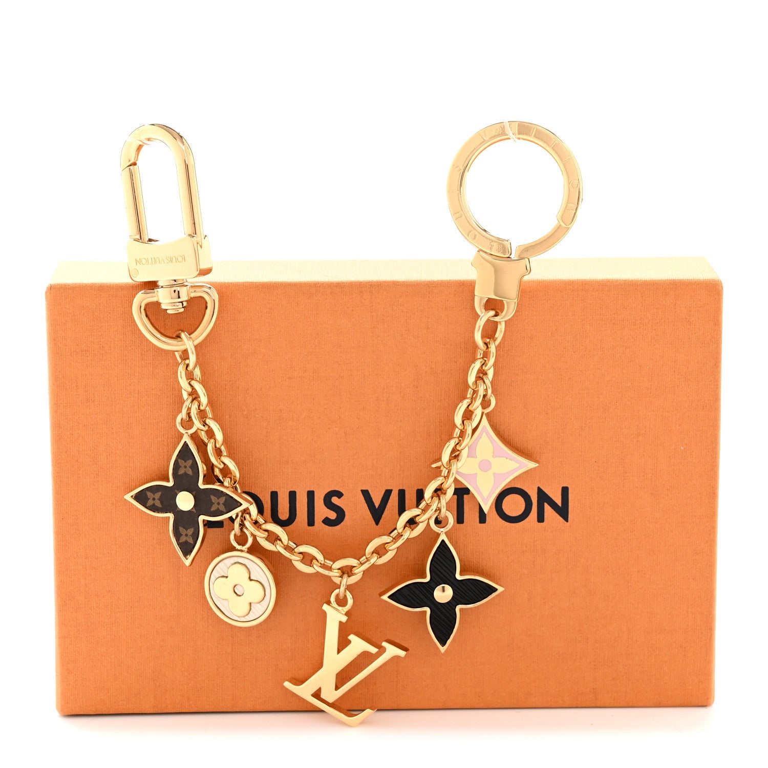 Monogram Spring Street Bag Charm Key Holder Gold