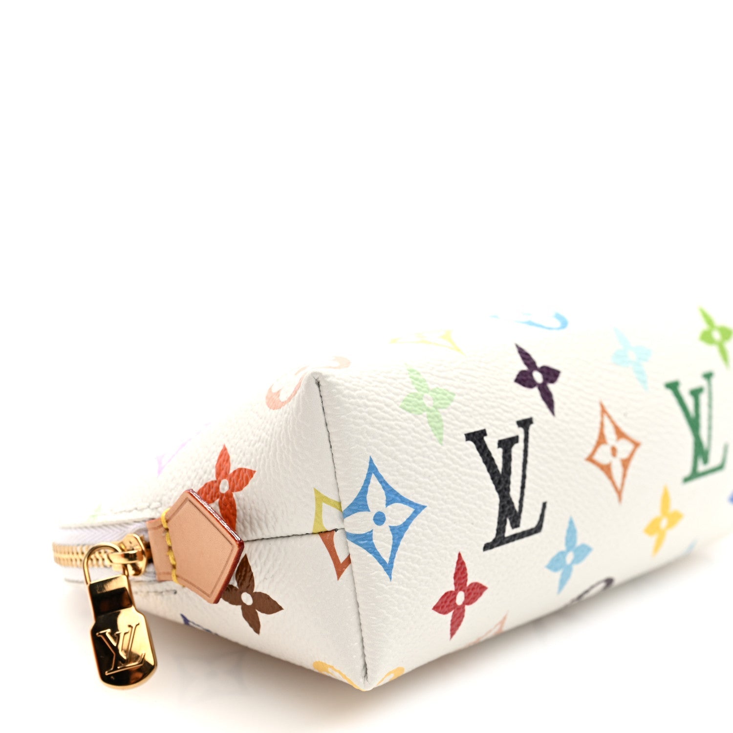 LV x TM Monogram Multicolor Cosmetic Pouch PM White