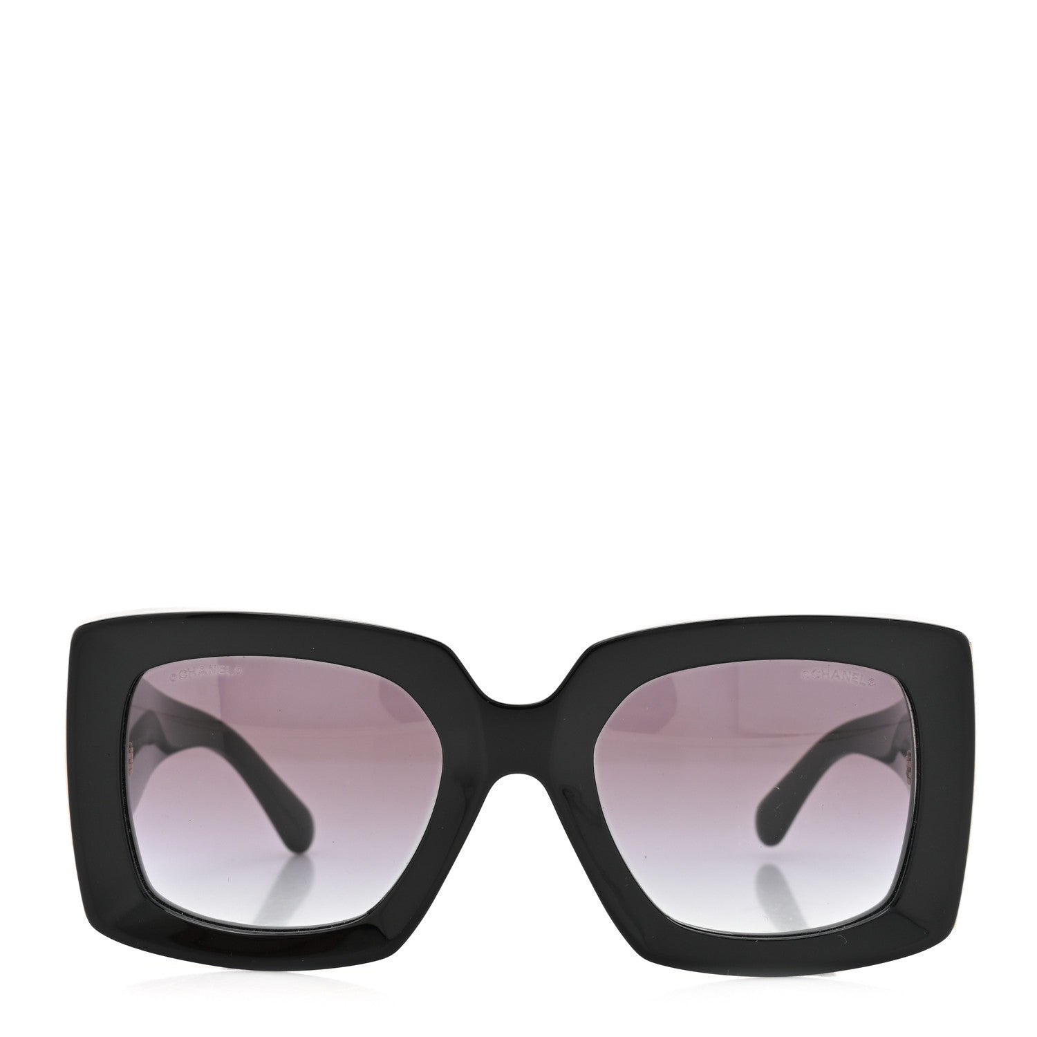Acetate Rectangle Sunglasses 5435-A Black