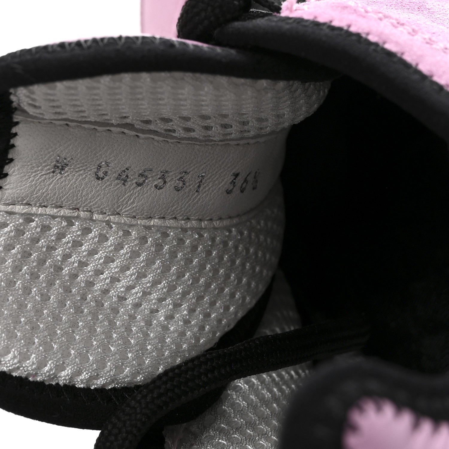Suede Calfskin Nylon Grosgrain CC Sneakers 36.5 Dark Pink
