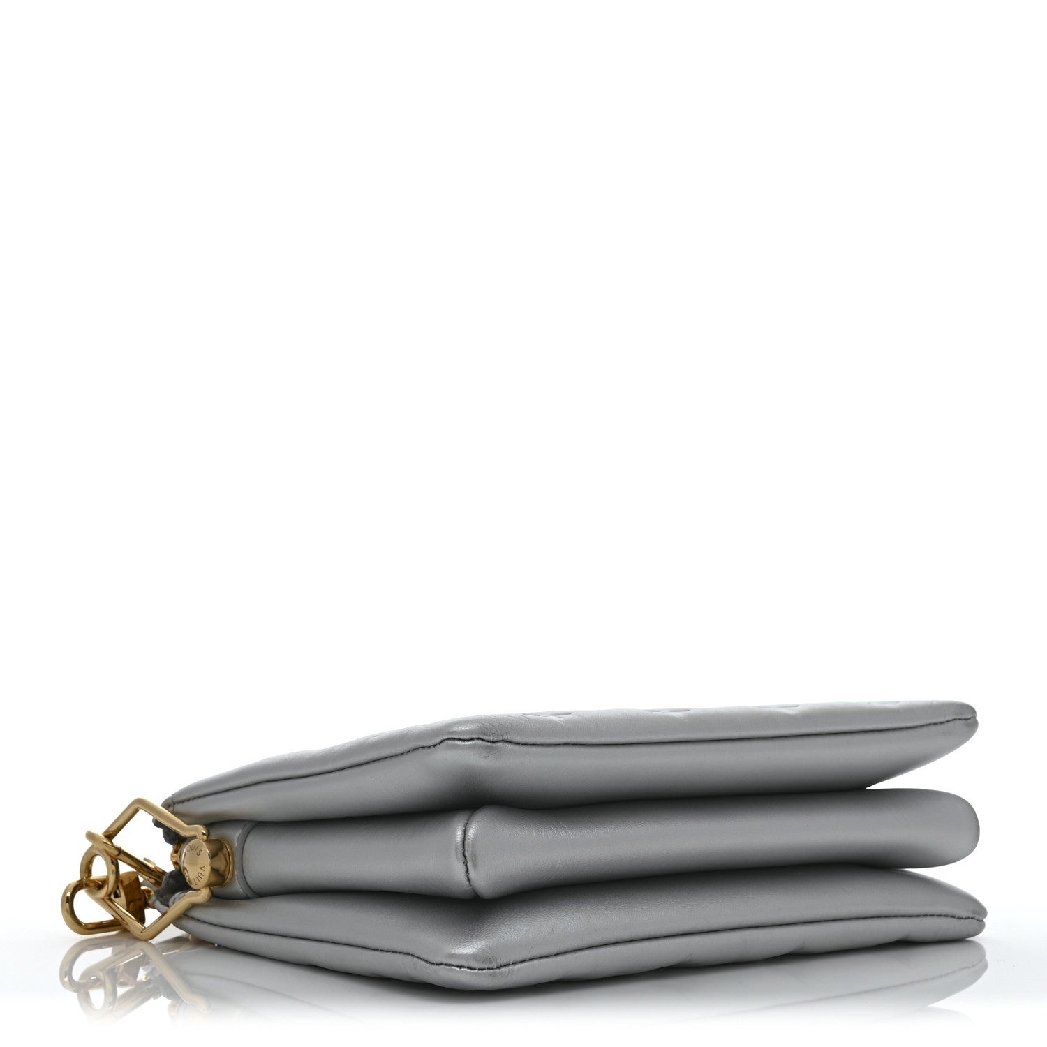 Lambskin Embossed Monogram Coussin BB Silver