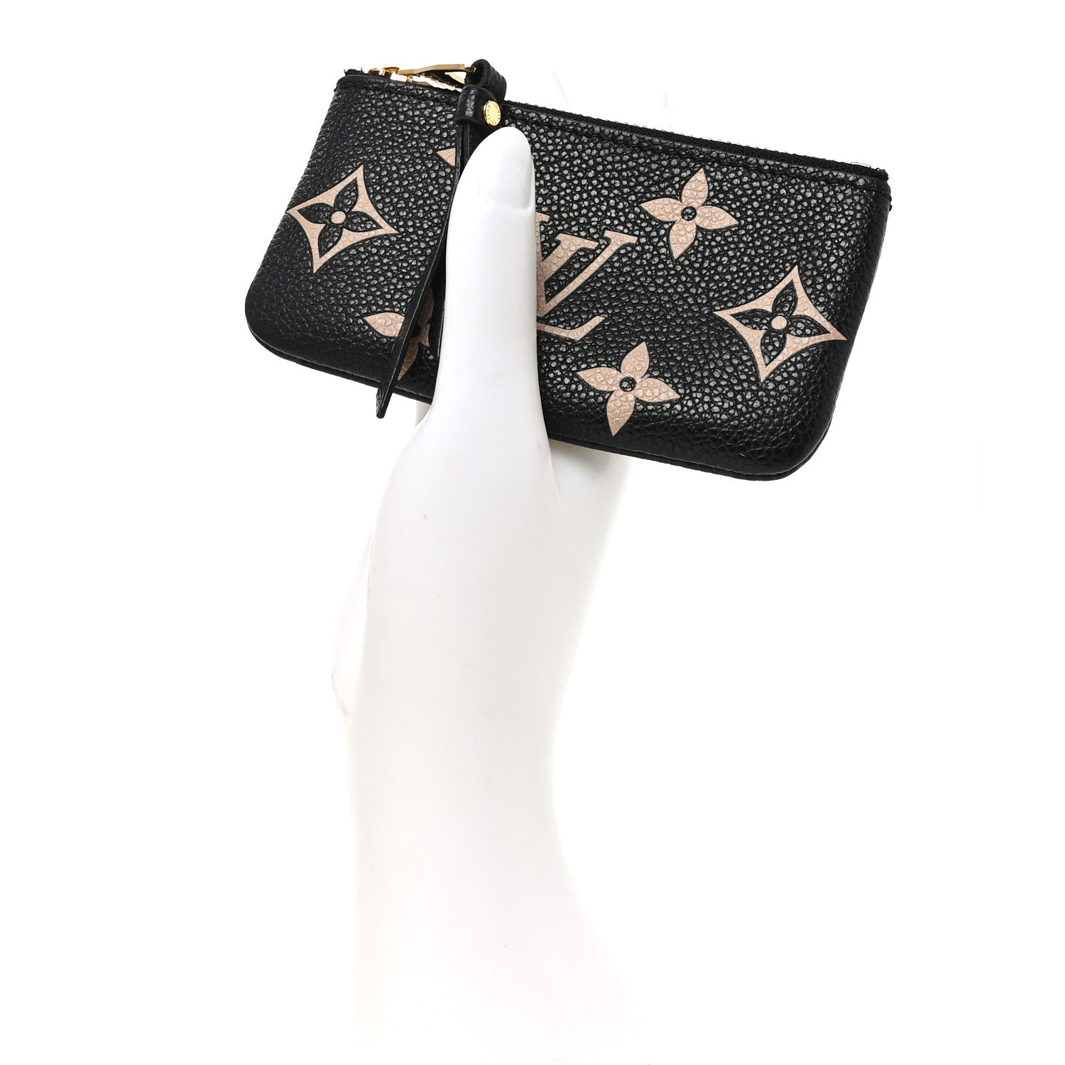 Empreinte Monogram Giant Key Pouch Black Beige