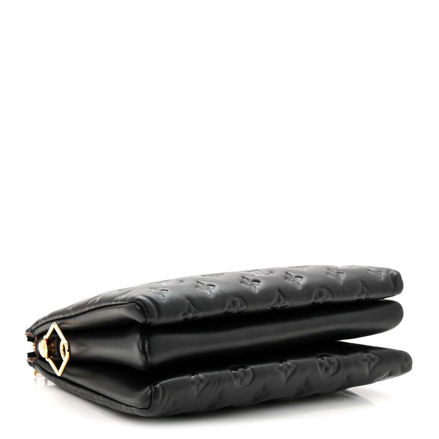 Lambskin Embossed Monogram Coussin PM Black