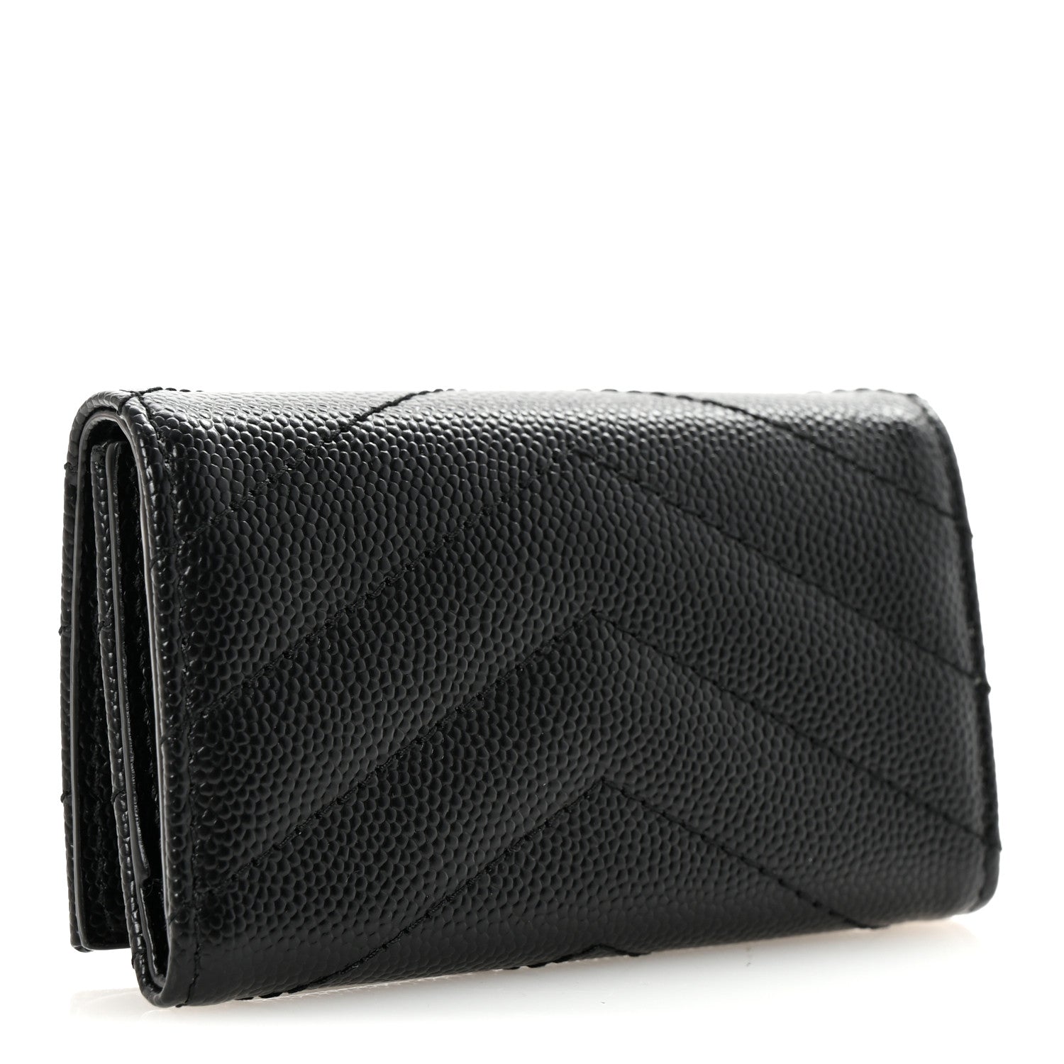 Grain de Poudre Matelasse Cassandre Monogram Slim Key Case Black