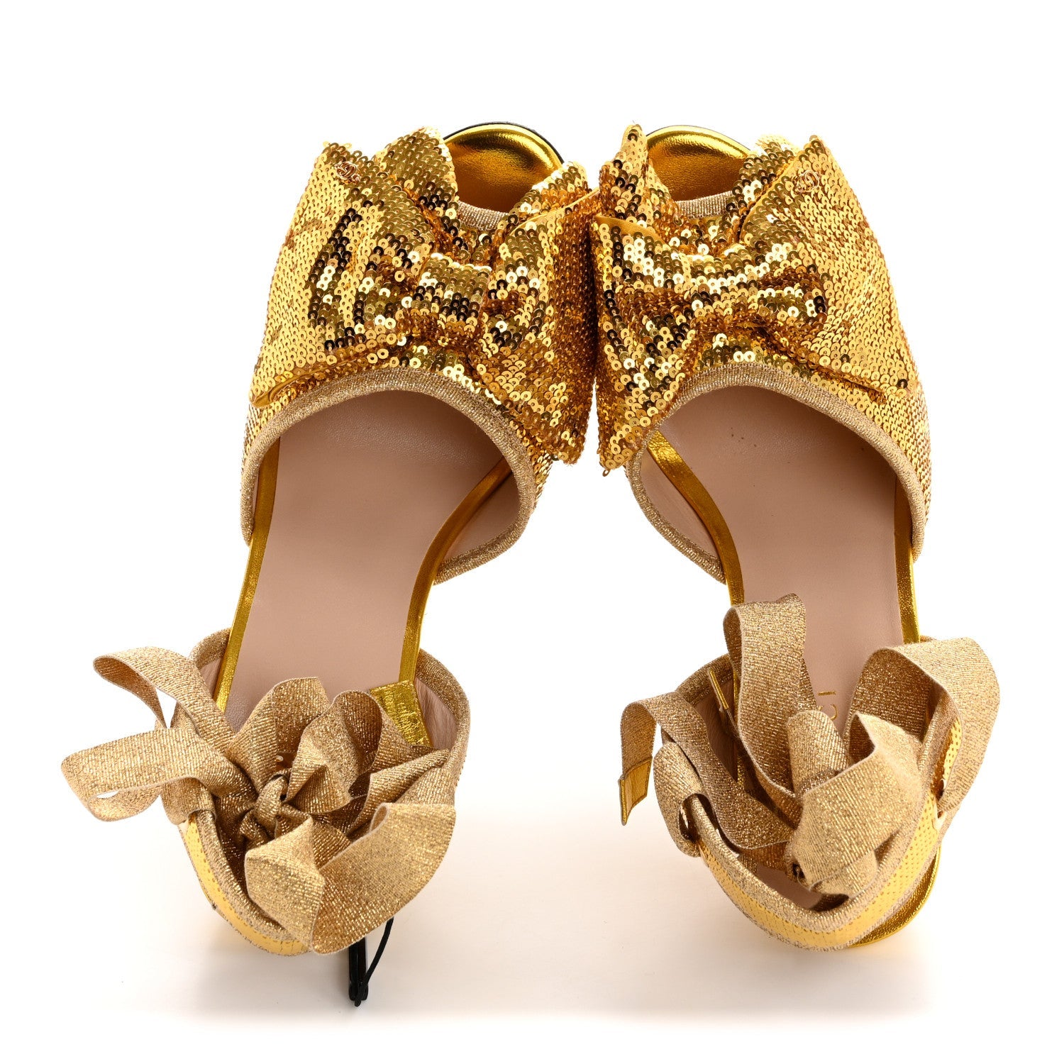 Metallic Nappa Ophelia Espadrille Platform Wedge Sandals 38 Oro Vecchio