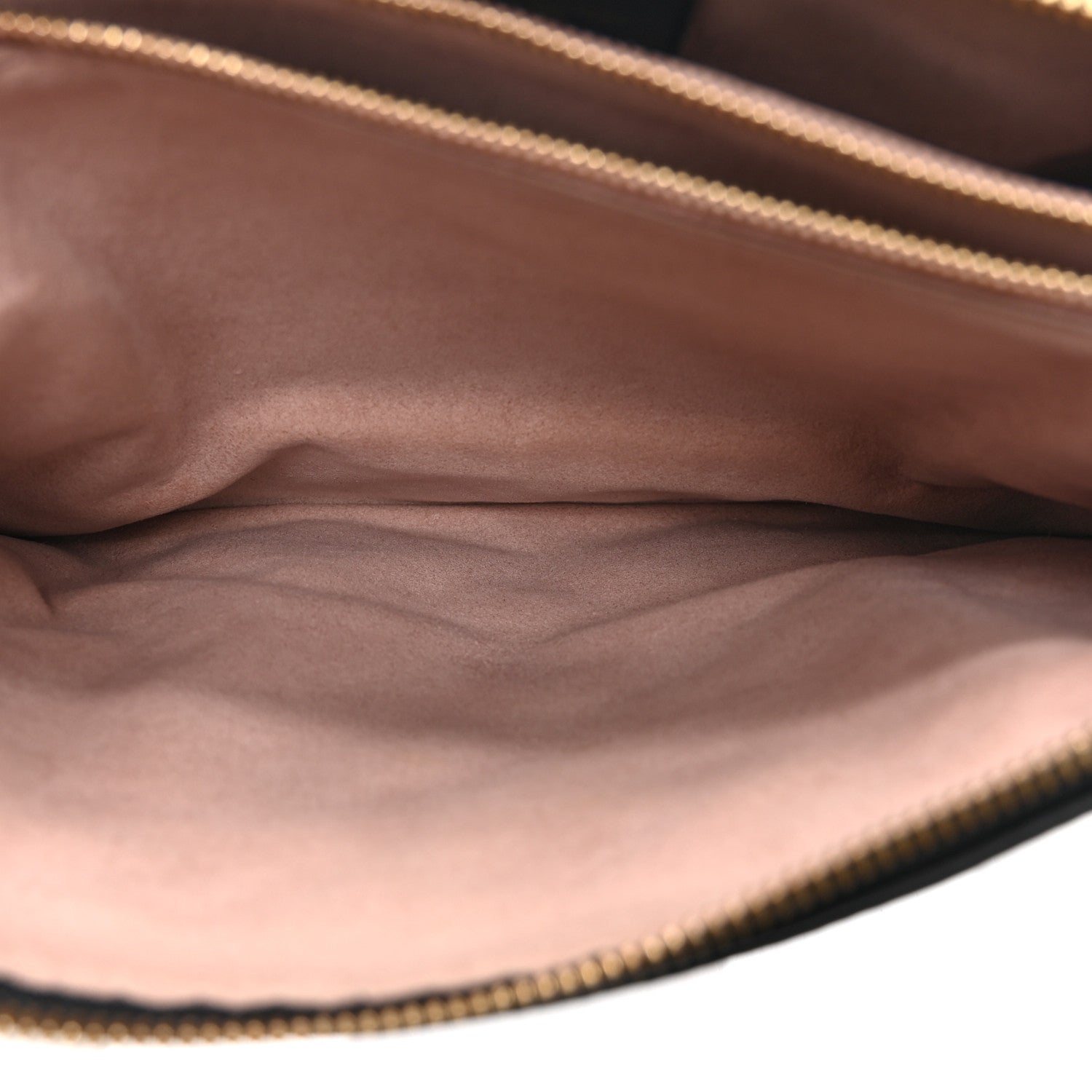 Lambskin Embossed Monogram Coussin PM Black