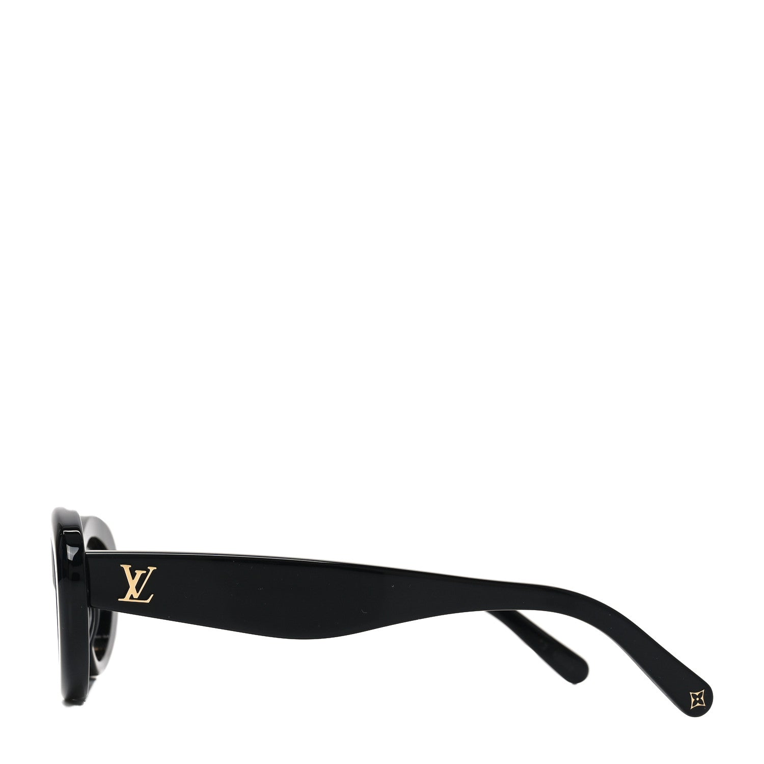 Acetate LV Oval Sunglasses Z1981W Black