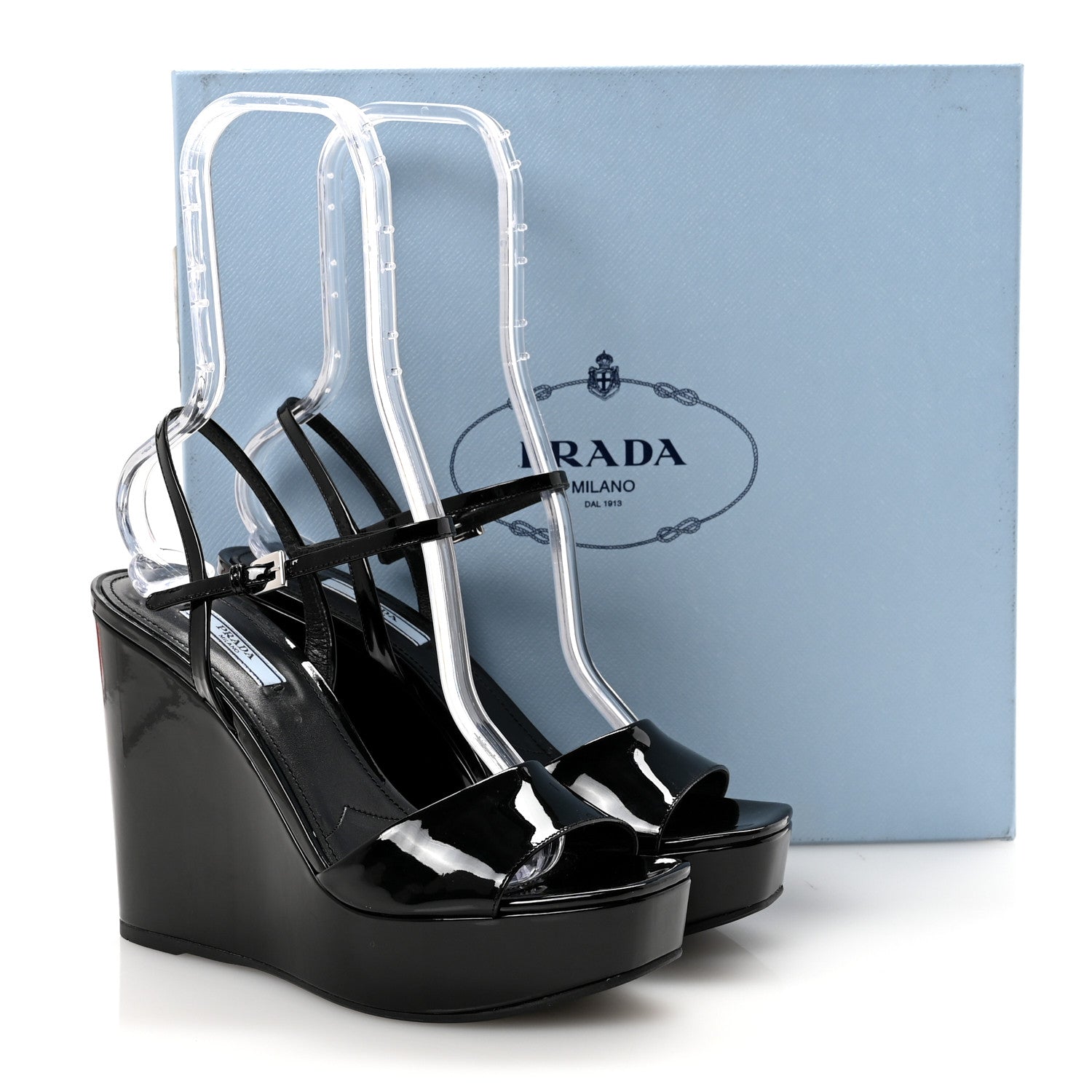 Vernice Platform Wedge Sandals 38.5 Black
