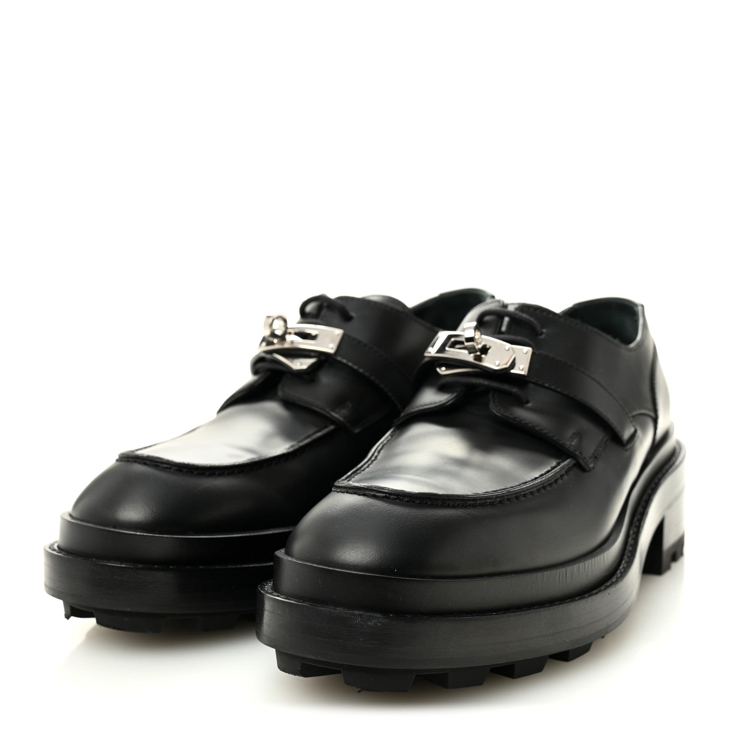 Glossed Calfskin First Oxford 38 Black