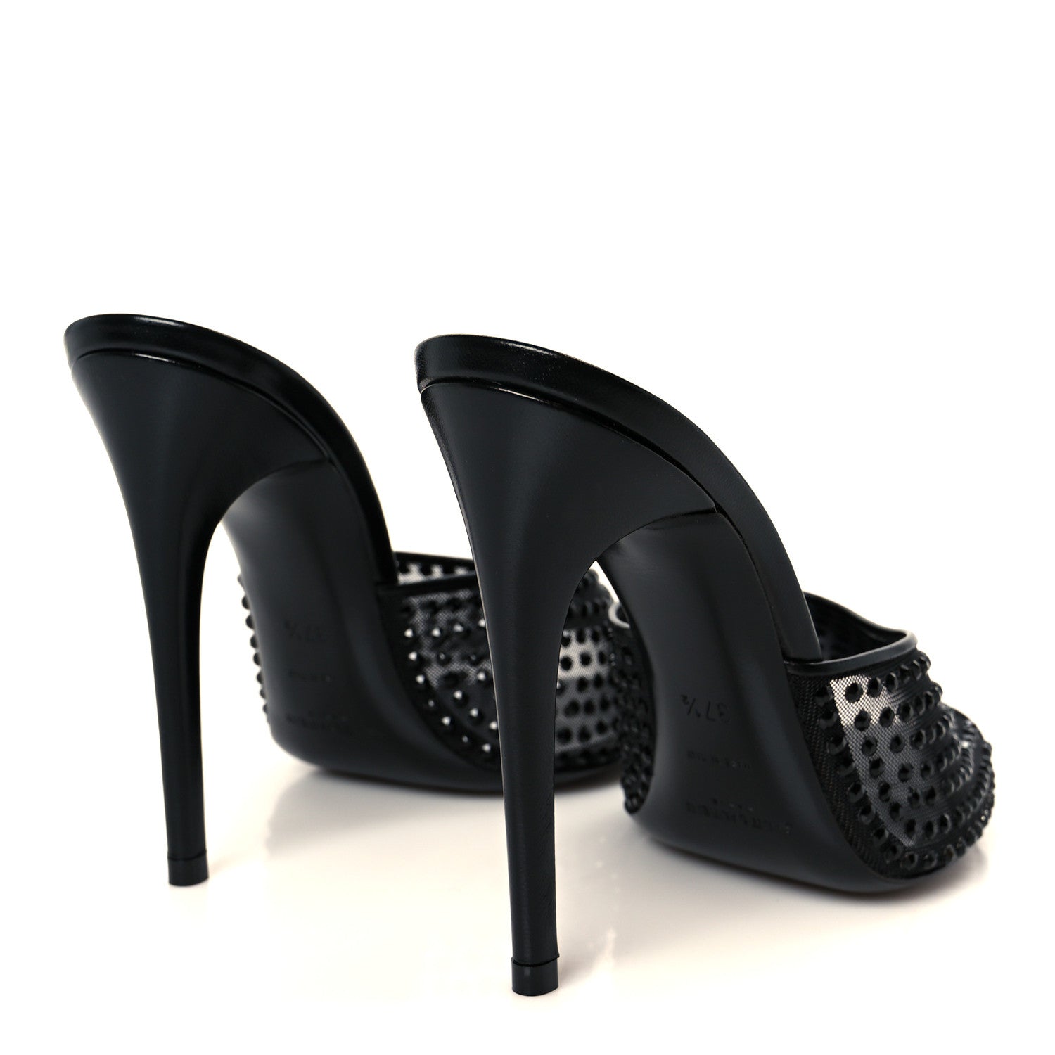 Tulle Strass Gippy 110 Mule Sandals 37.5 Black