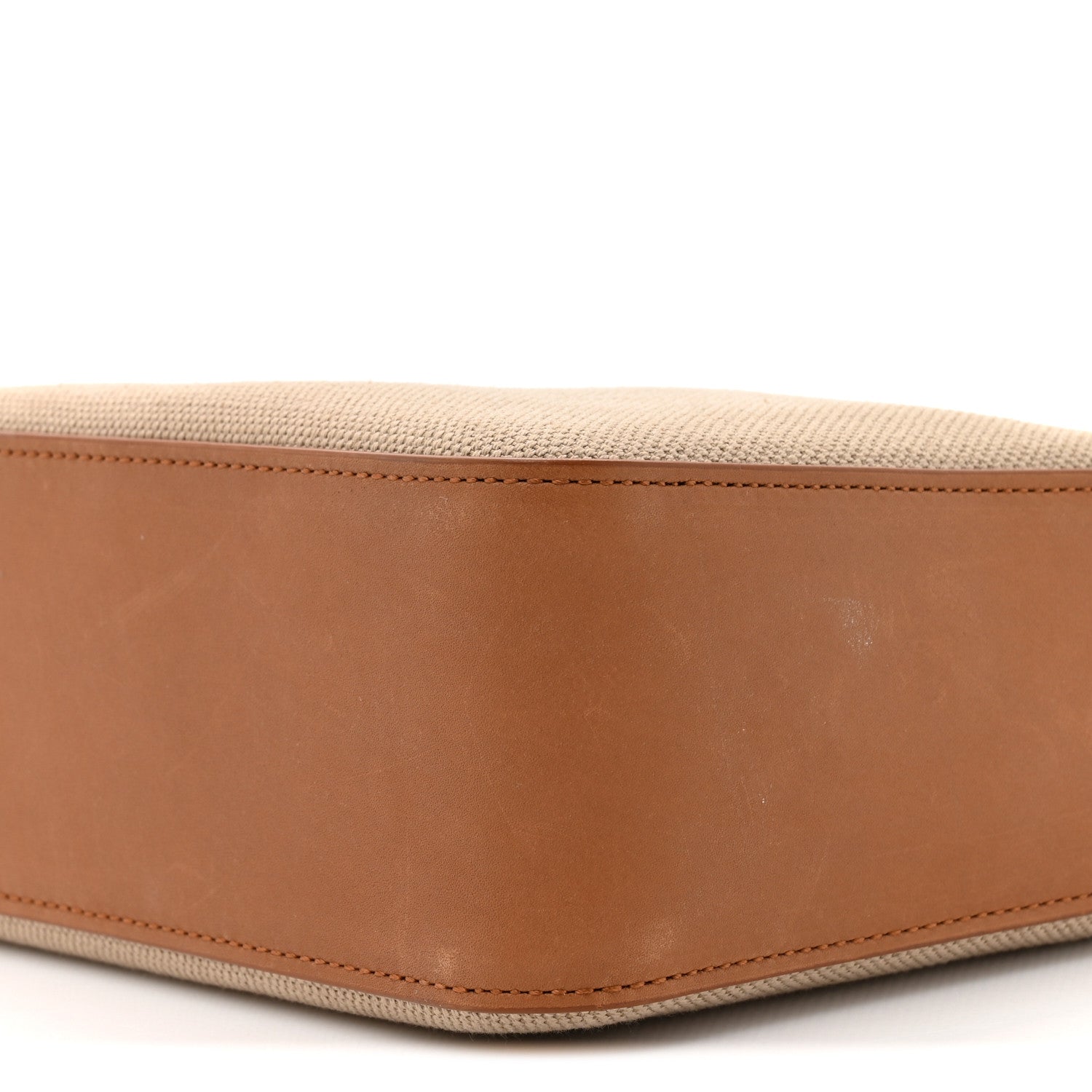 Canvas Calfskin Small Bucket Bag Desert Dust Brick