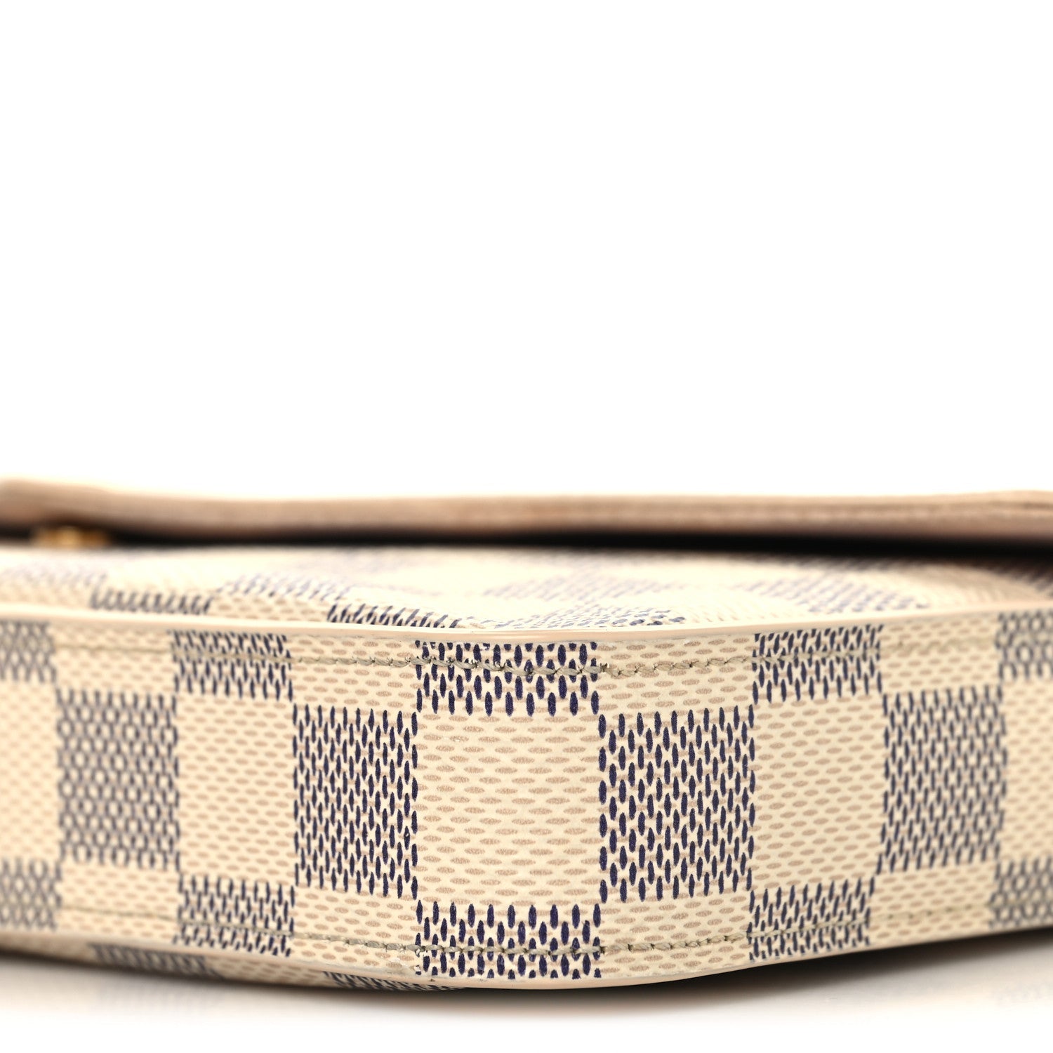 Damier Azur Pochette Felicie Chain Wallet Rose Ballerine