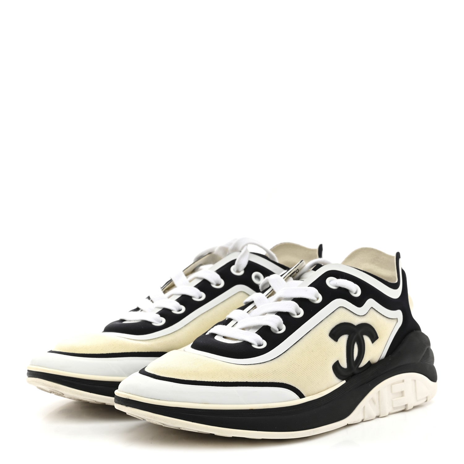 Lycra Womens CC Sneakers 37 White Black