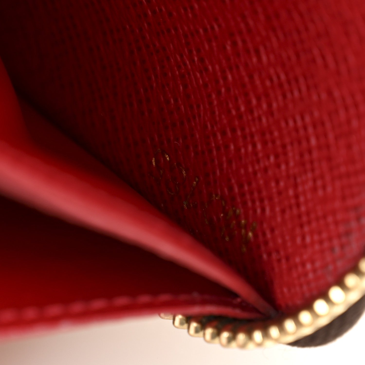 Damier Ebene Clemence Wallet Cherry