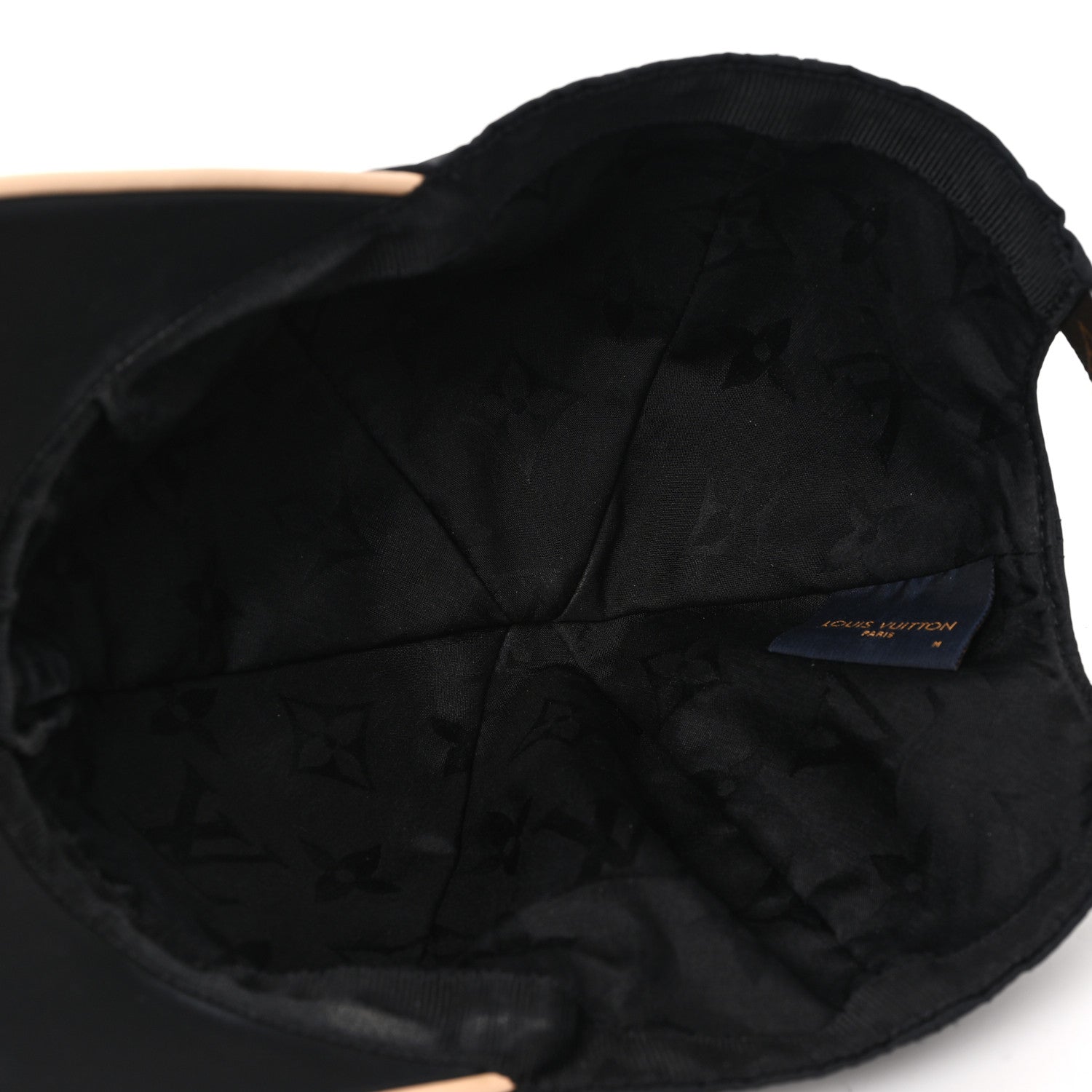 Polyester Silk Monogram LV Get Ready Cap M Black