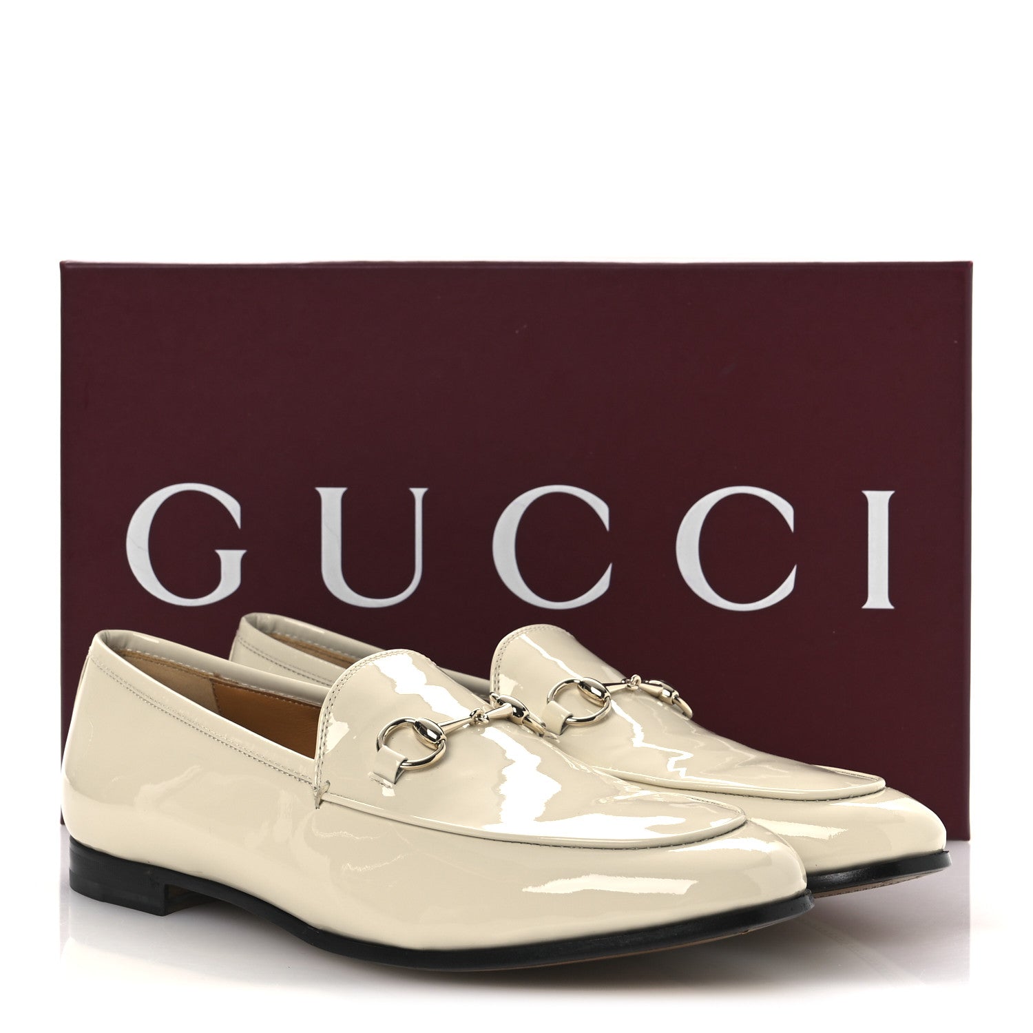 Patent Womens Jordaan Loafers 39.5 New Ivory
