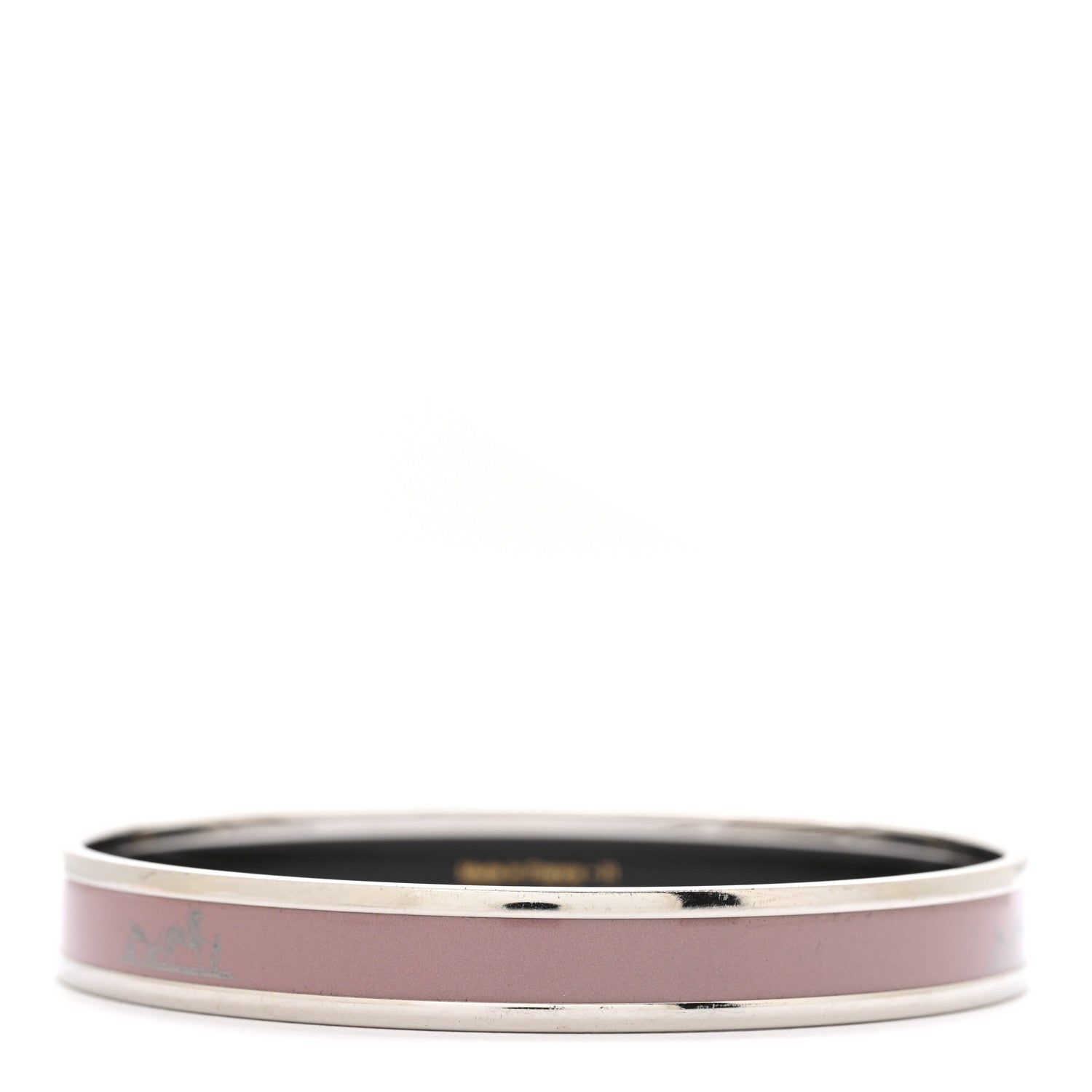 Enamel Printed Narrow Caleche Bracelet 65 Rose Dragee