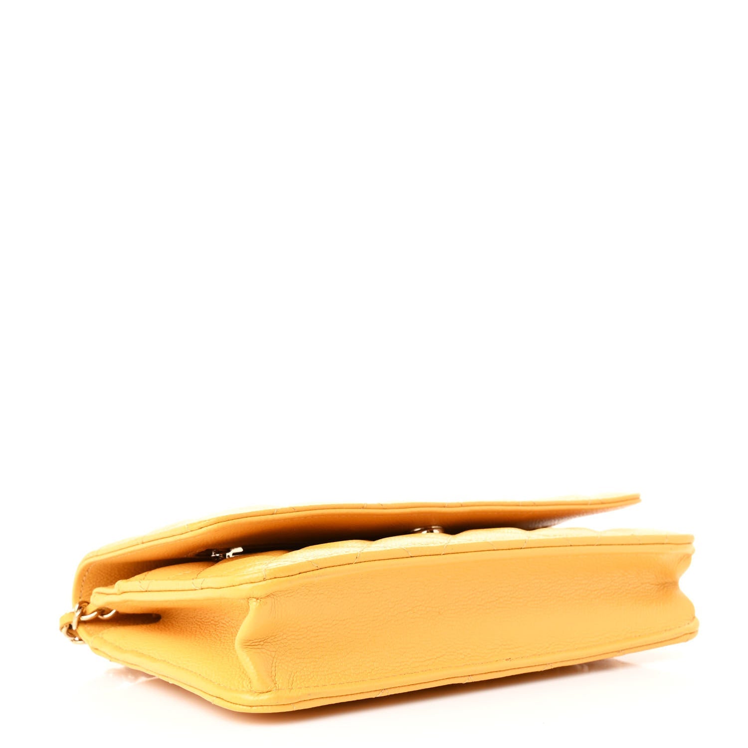 Caviar Quilted Wallet on Chain WOC Yellow