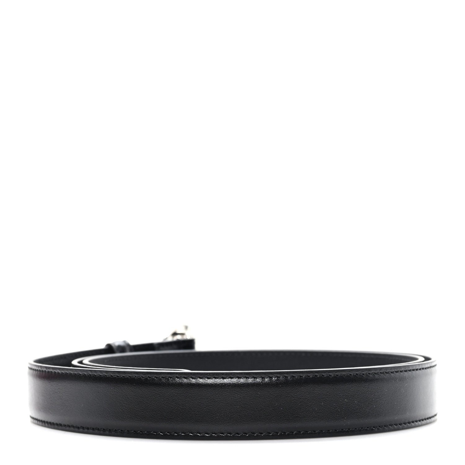 Plutone Calfskin Interlocking G 25mm Belt 105 42 Black