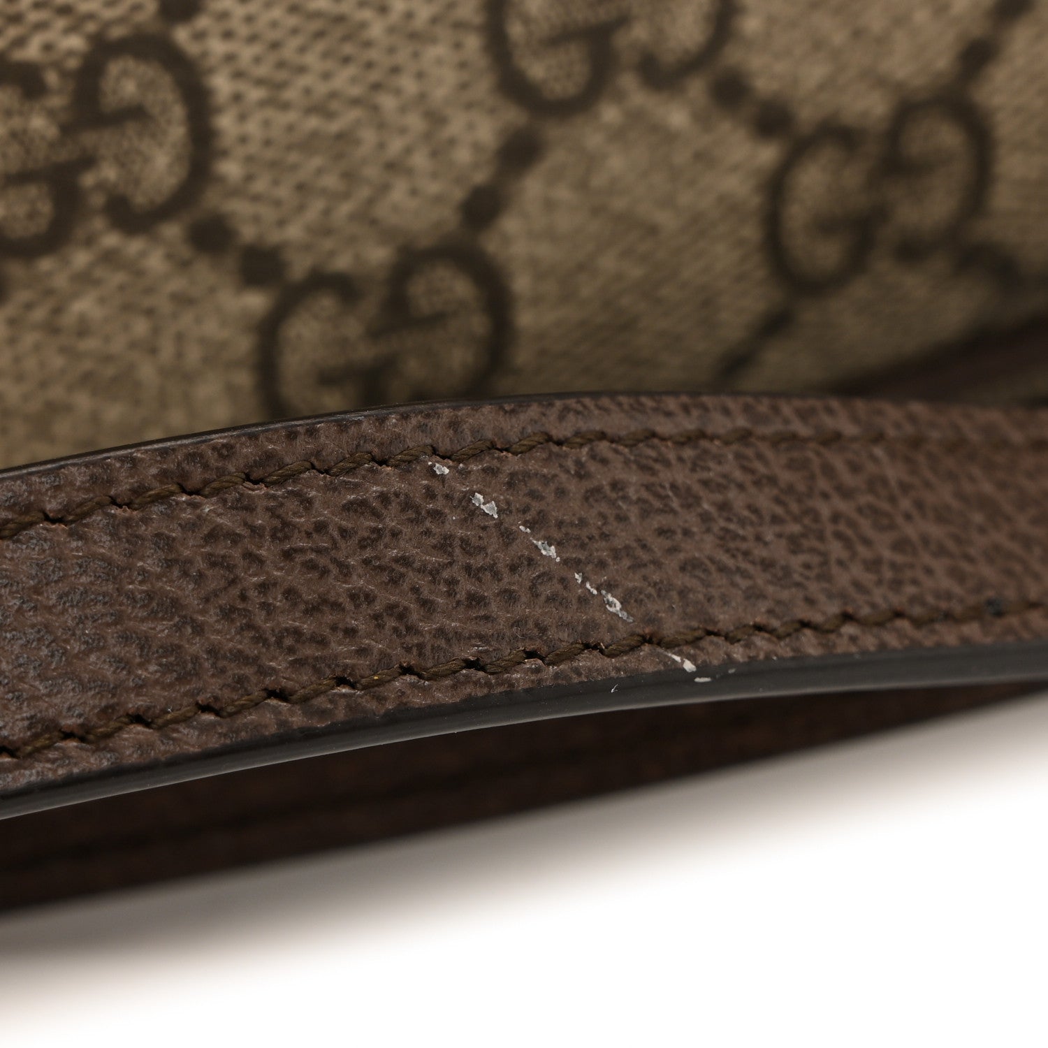 GG Supreme Monogram Web Small Ophidia Camera Bag Beige Dark Brown