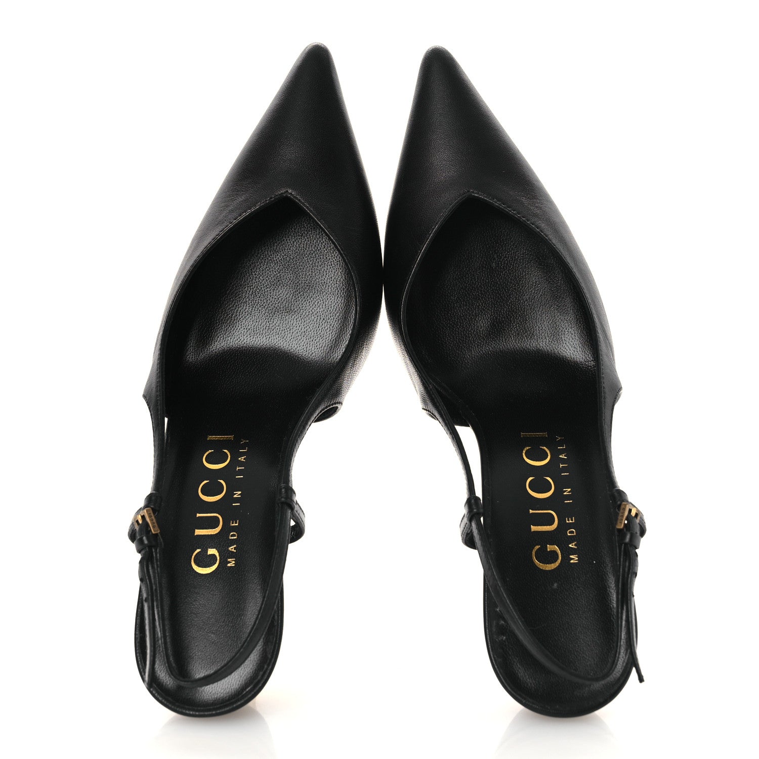 Calfskin Slingback Pumps 36.5 Black