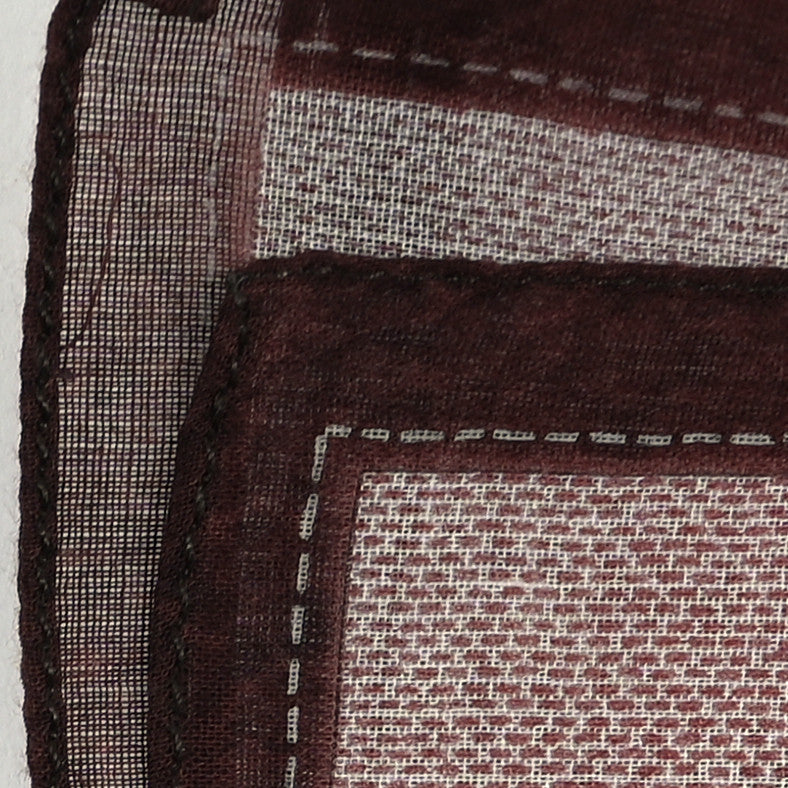 Cotton Monogram New Denim Square Scarf Cherry